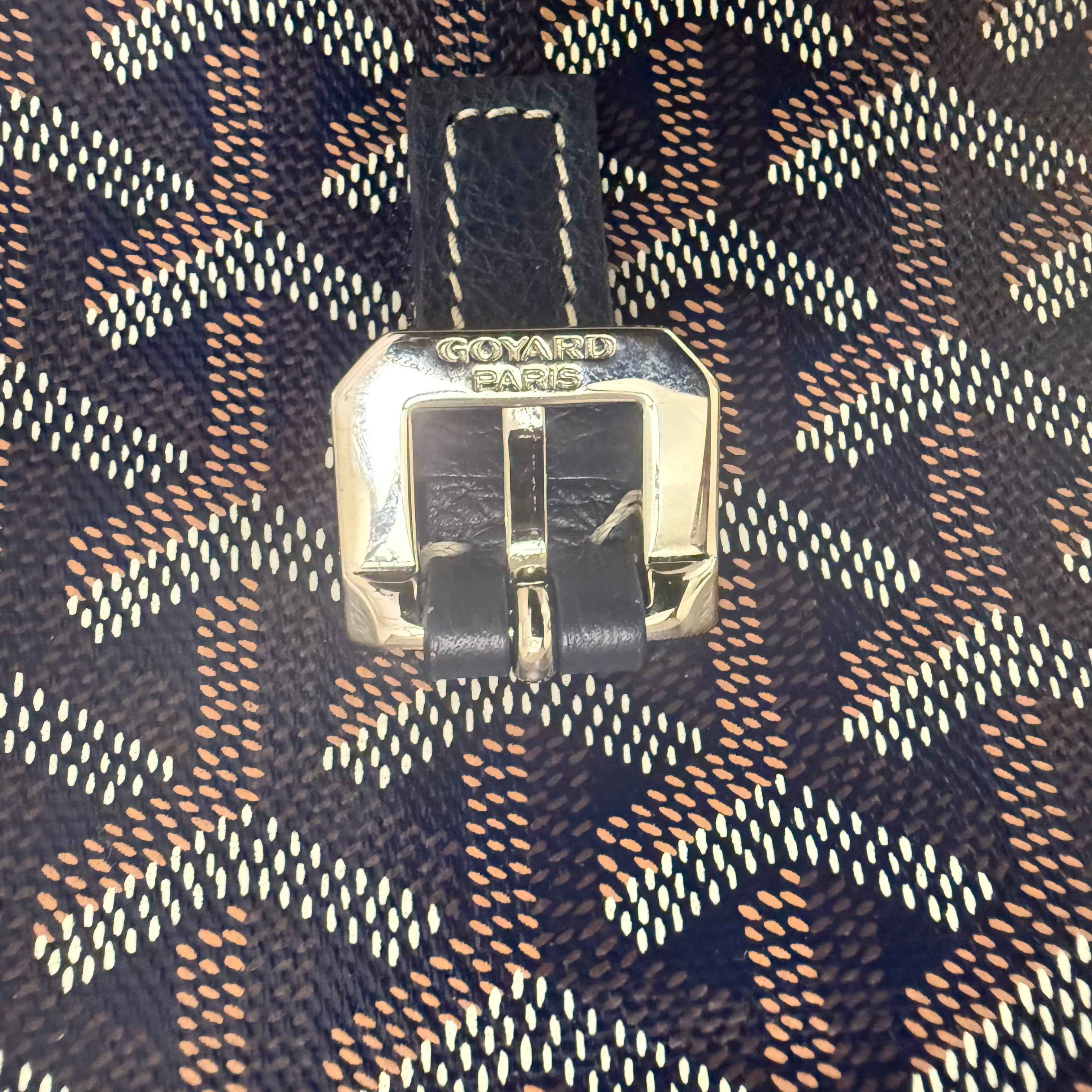 Goyard Capetein Messenger Bag Canvas Navy Blue