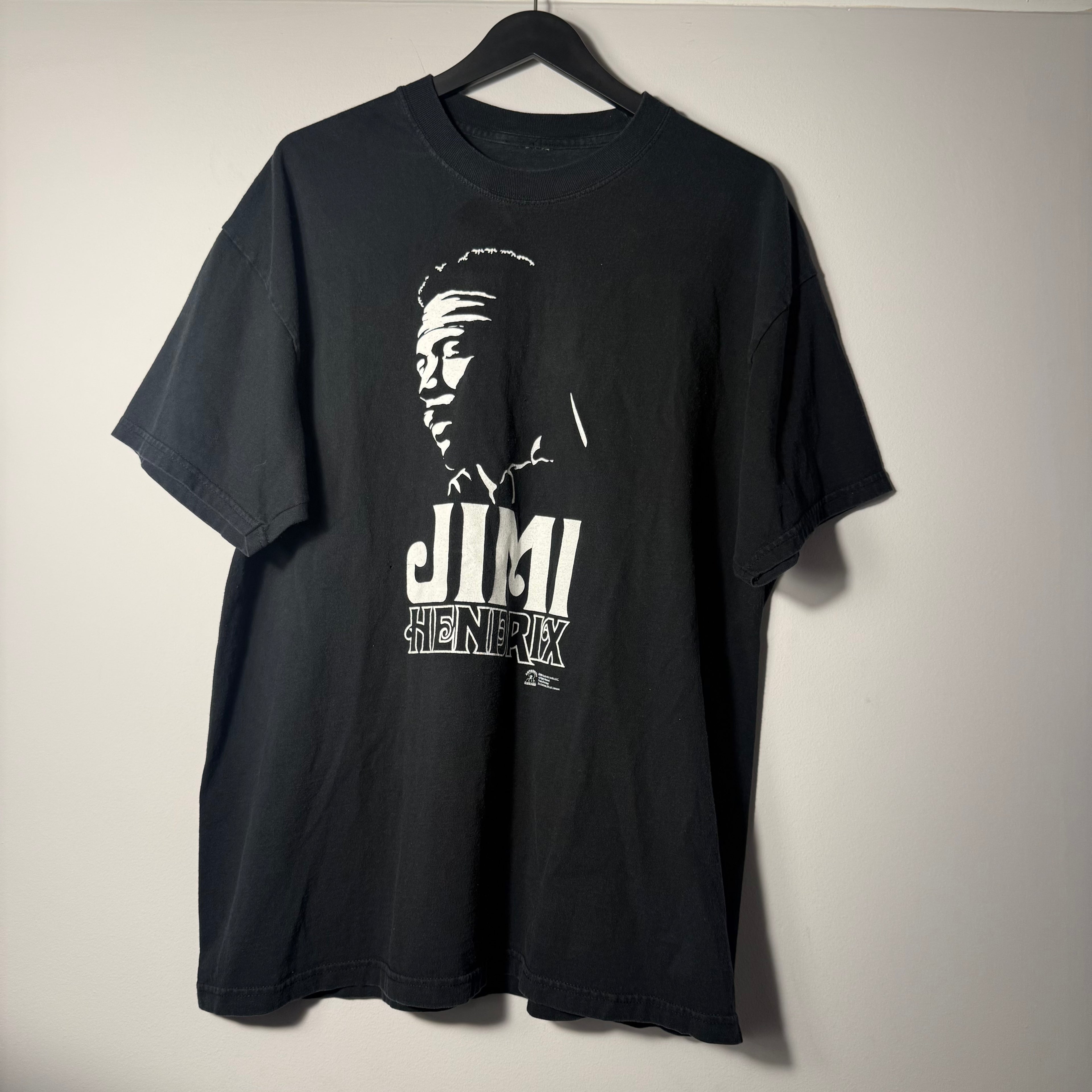 Vintage Y2K Black Jimi Hendrix Shirt Size XL