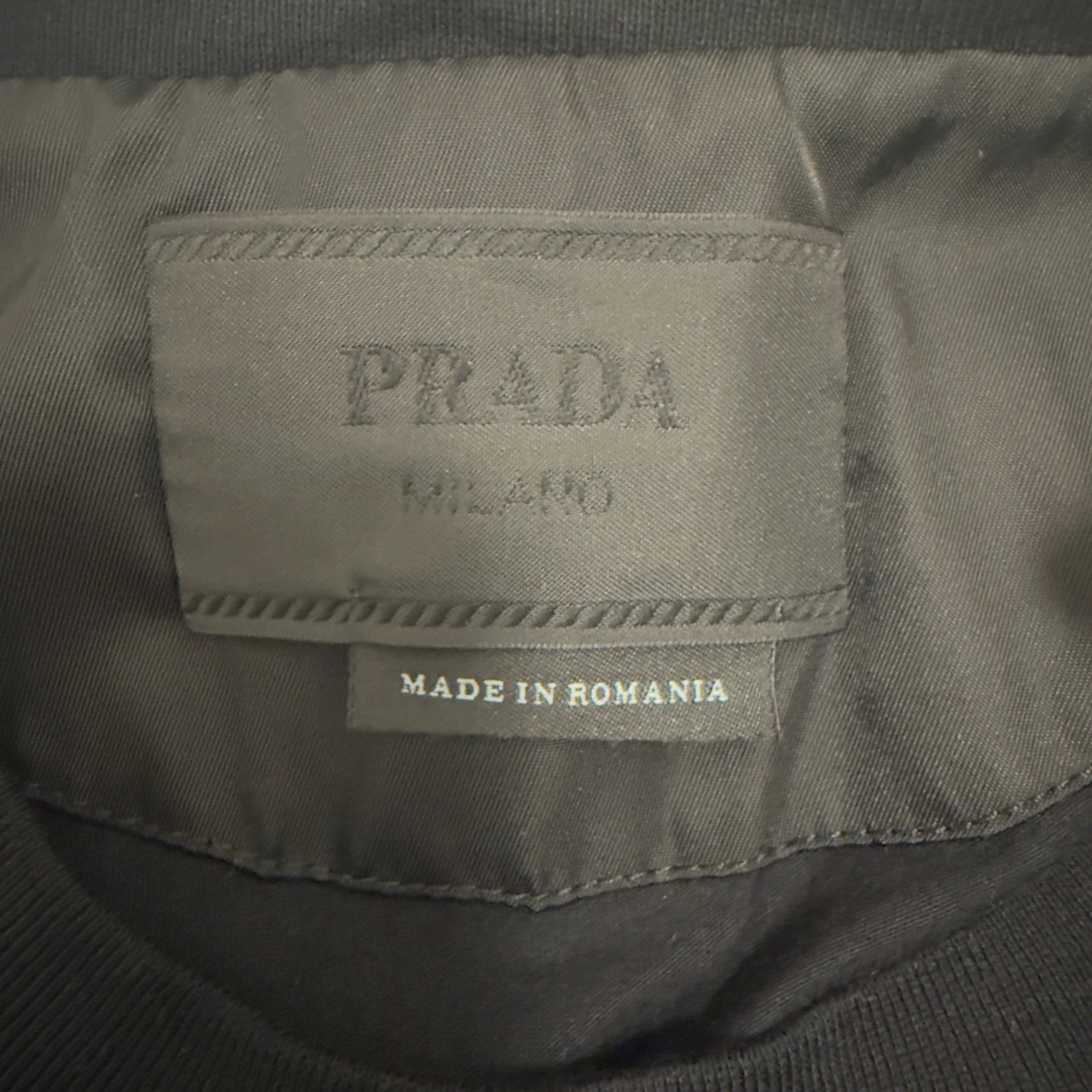 Prada Black Re-Nylon and Jersey Shirt Sz Small