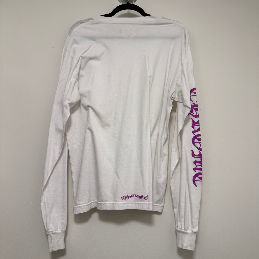 Chrome Hearts White Purple Longsleeve T-Shirt Sz Large