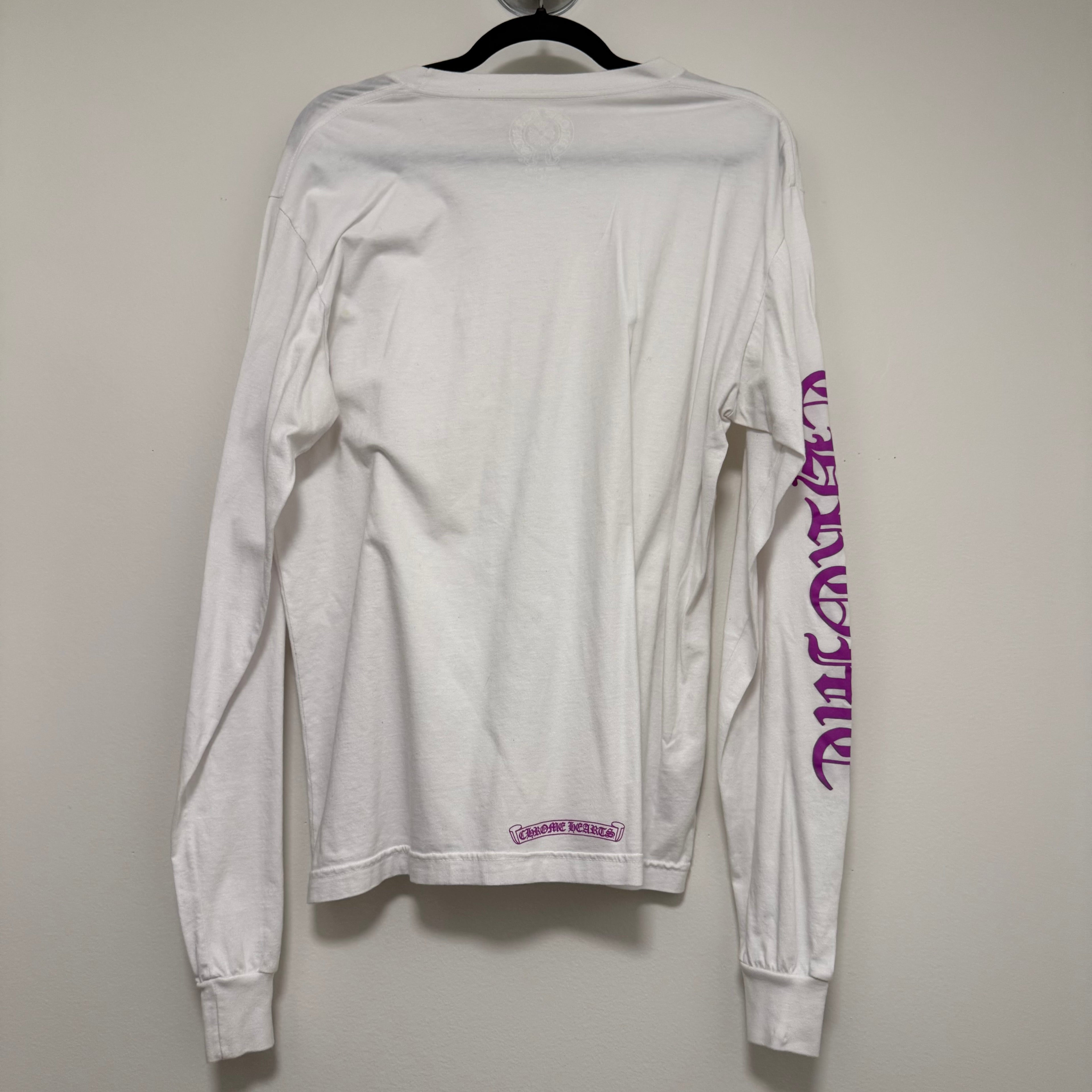 Chrome Hearts White Purple Longsleeve T-Shirt Sz Large