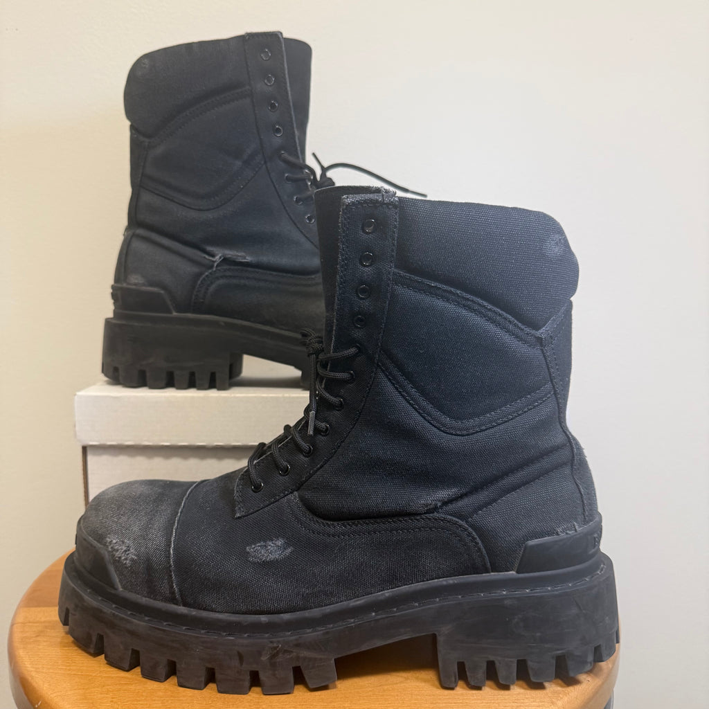 Balenciaga Black Combat Strike Boot Sz 44