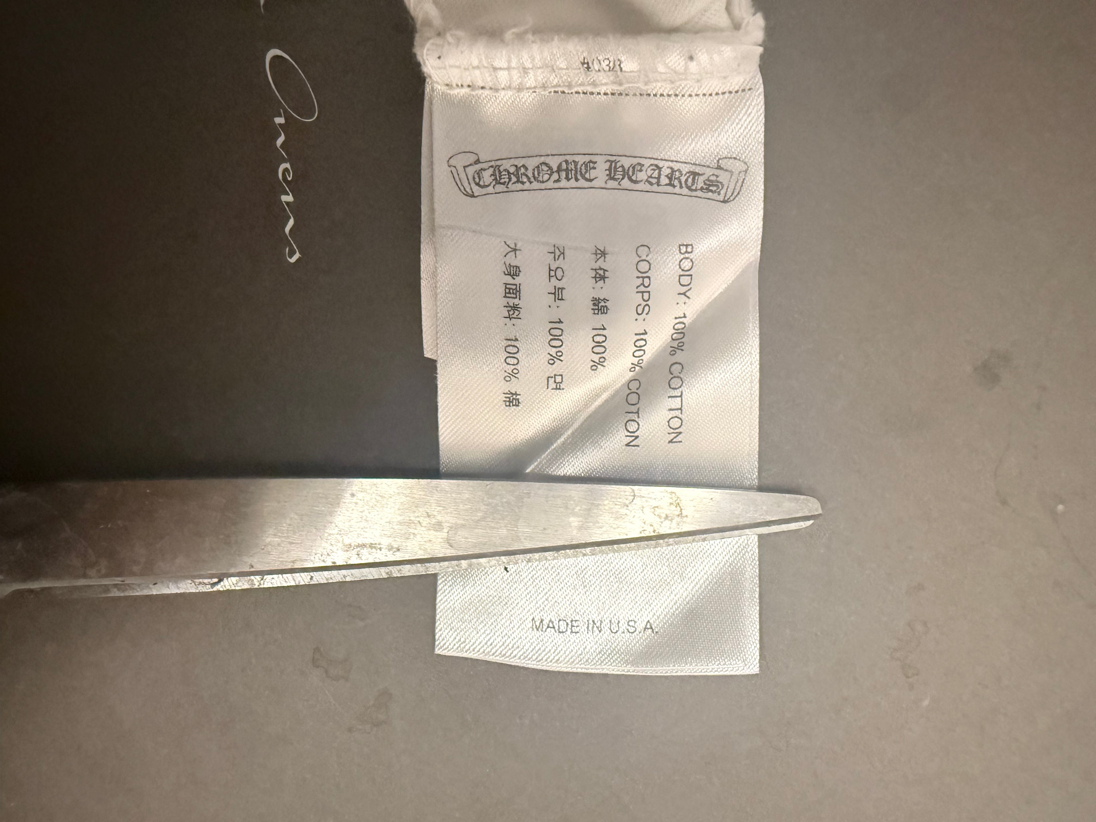 Chrome Hearts Las Vegas Horseshoe White Tee Size Medium