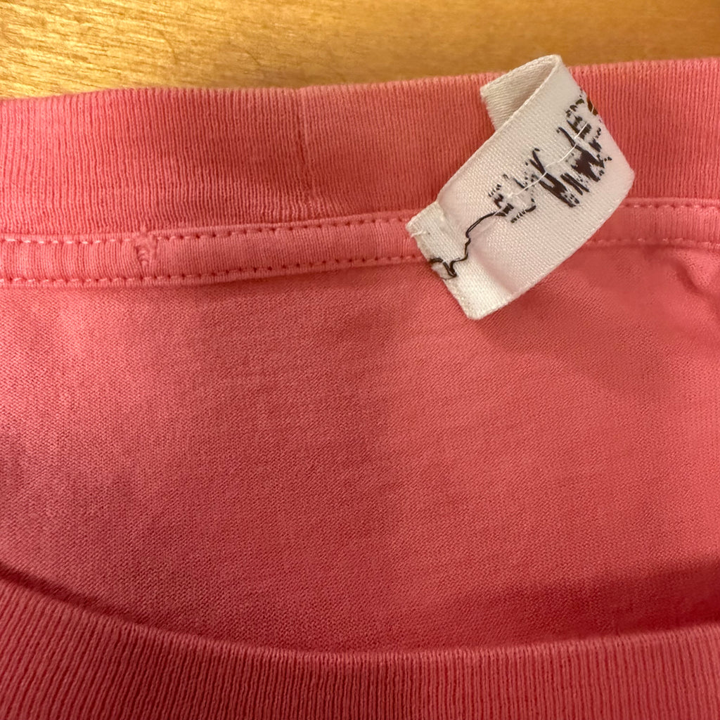 Celine Pink Short Sleeve Logo Shirt Sz Medium