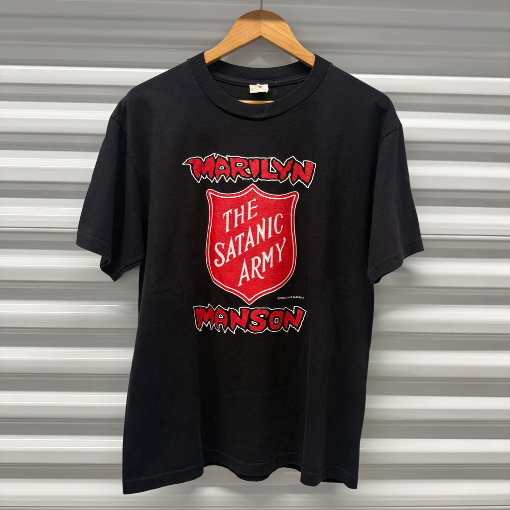 Vintage Marilyn Manson Satanic Army Shirt Size XL
