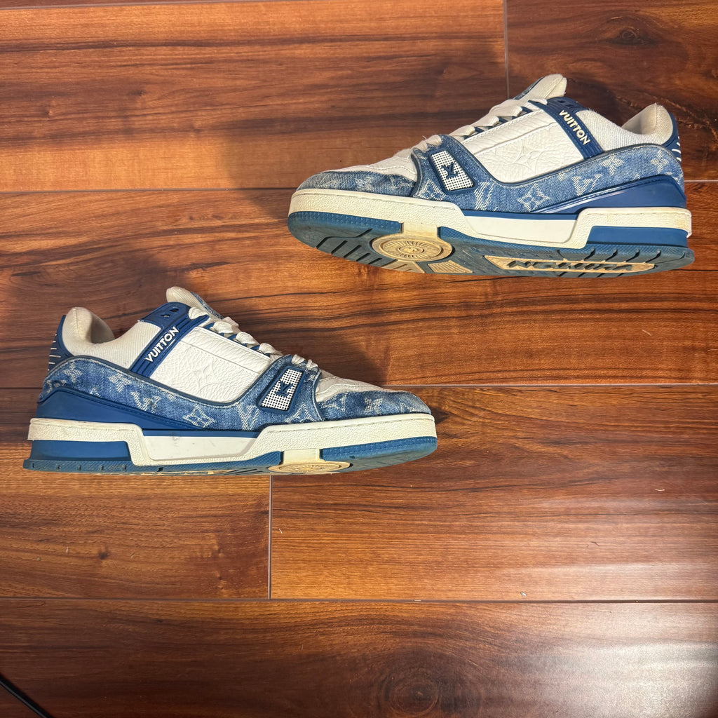 Louis Vuitton Blue Denim Monogram Trainer Size 9 (7 LV)