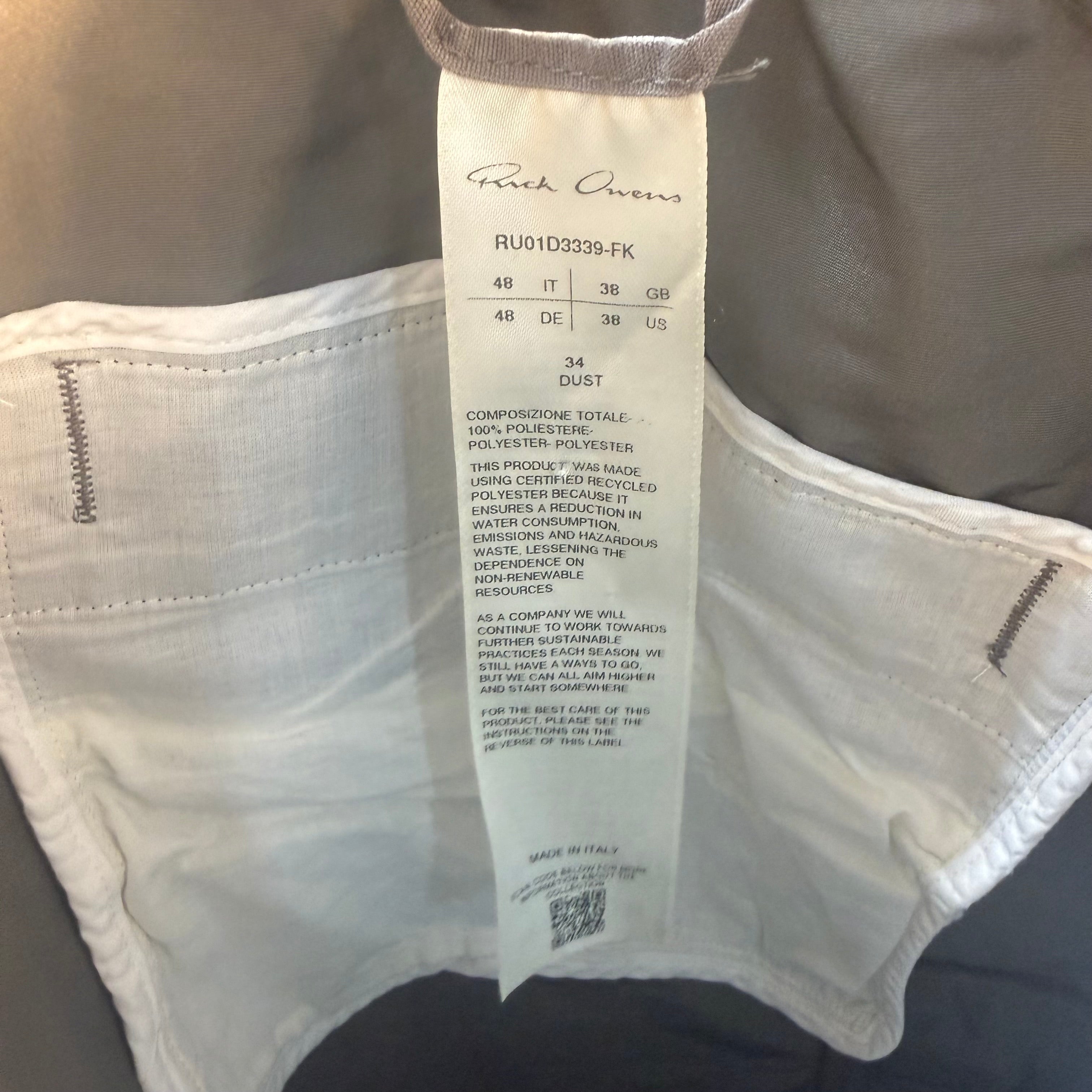 Rick Owens Cargobela Pants Size 48