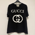 Gucci Interlocking Black GG Logo Shirt Sz Large