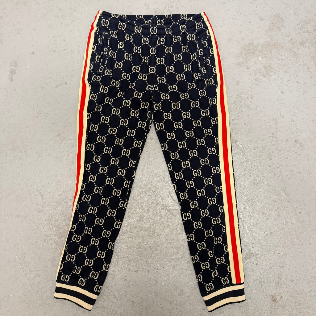 Gucci Monogram Taped Sleeve Track Sweatpants Sz Large