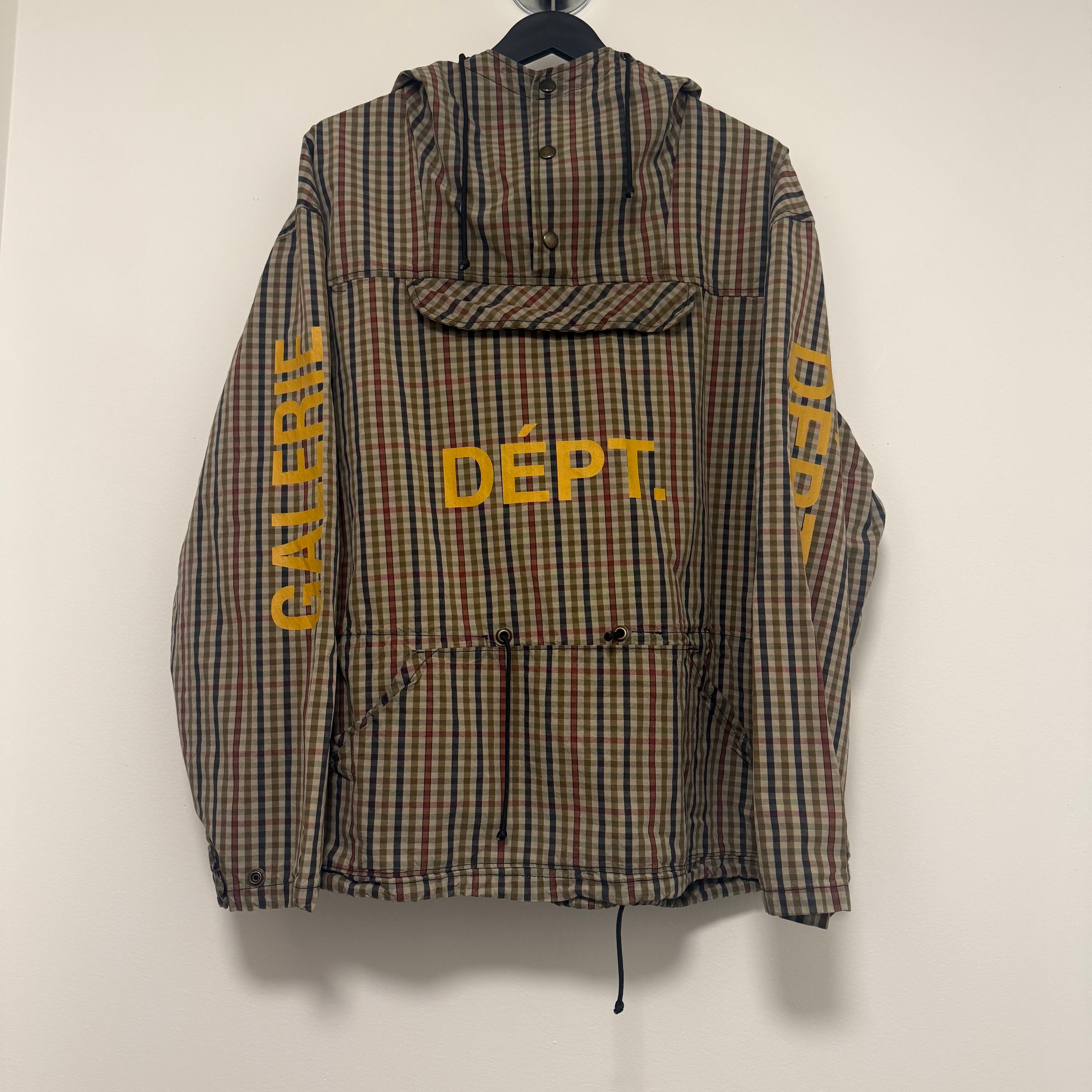 Gallery Dept French Riley Anorak Plaid Print Coat Sz Large