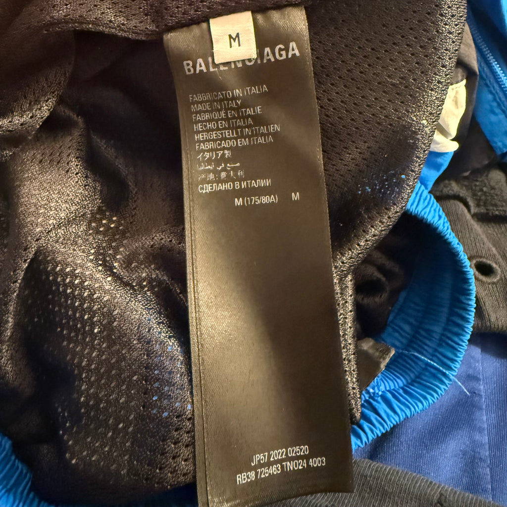 Balenciaga FW23 3B Sports Icon Blue Trackpants Size Medium