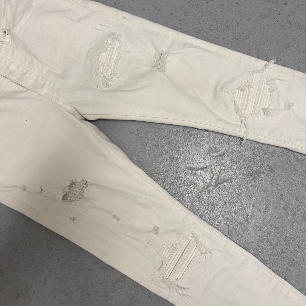 Amiri MX1 White Patch White Denim Jeans Size 30