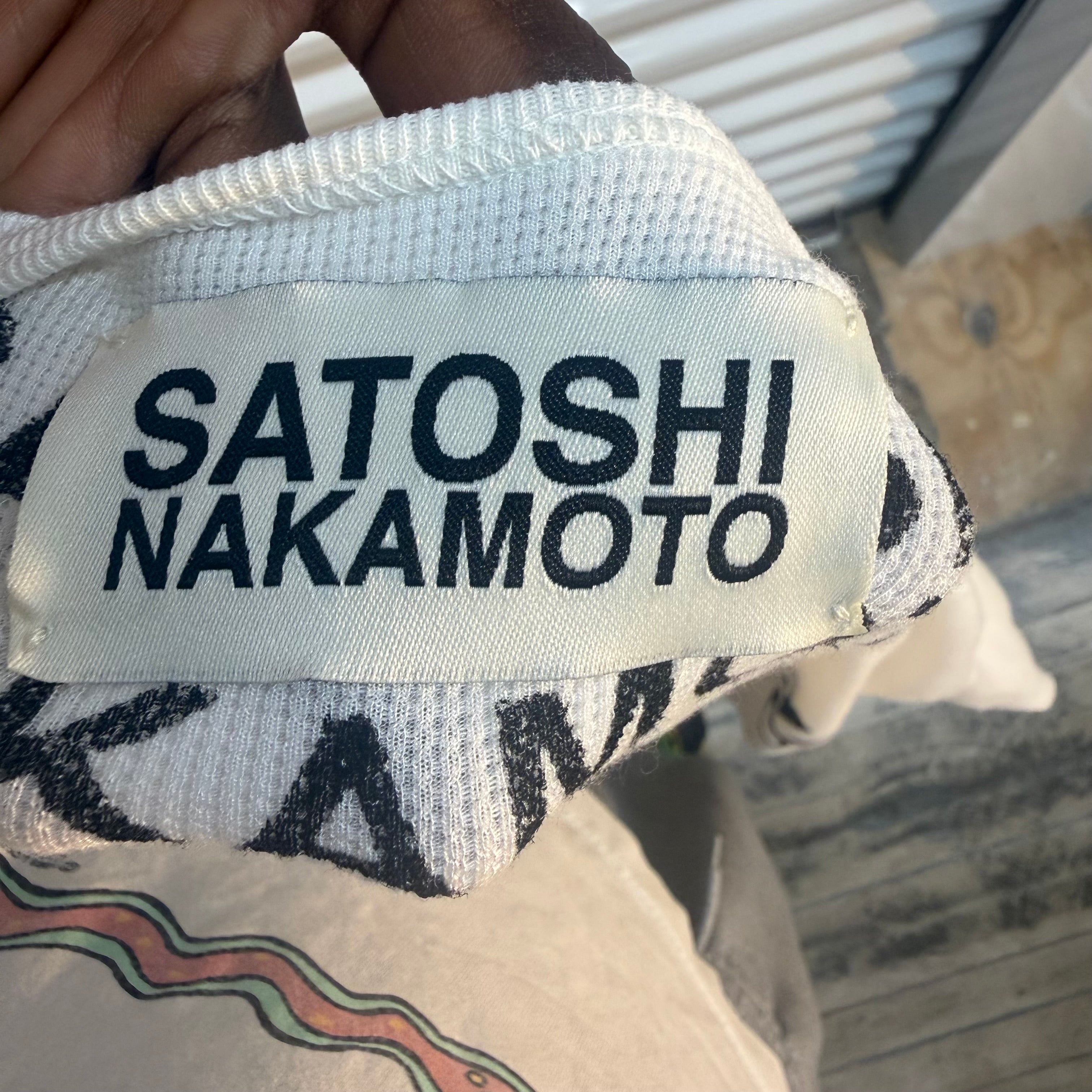 Satoshi Nakamoto White Thermal Longsleeve Size XL