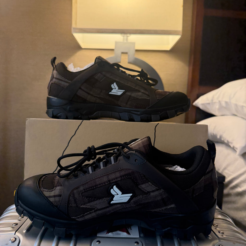 Sicko X Eric Emmanuel Brown/Black Plaid Hiking Shoe Size 10