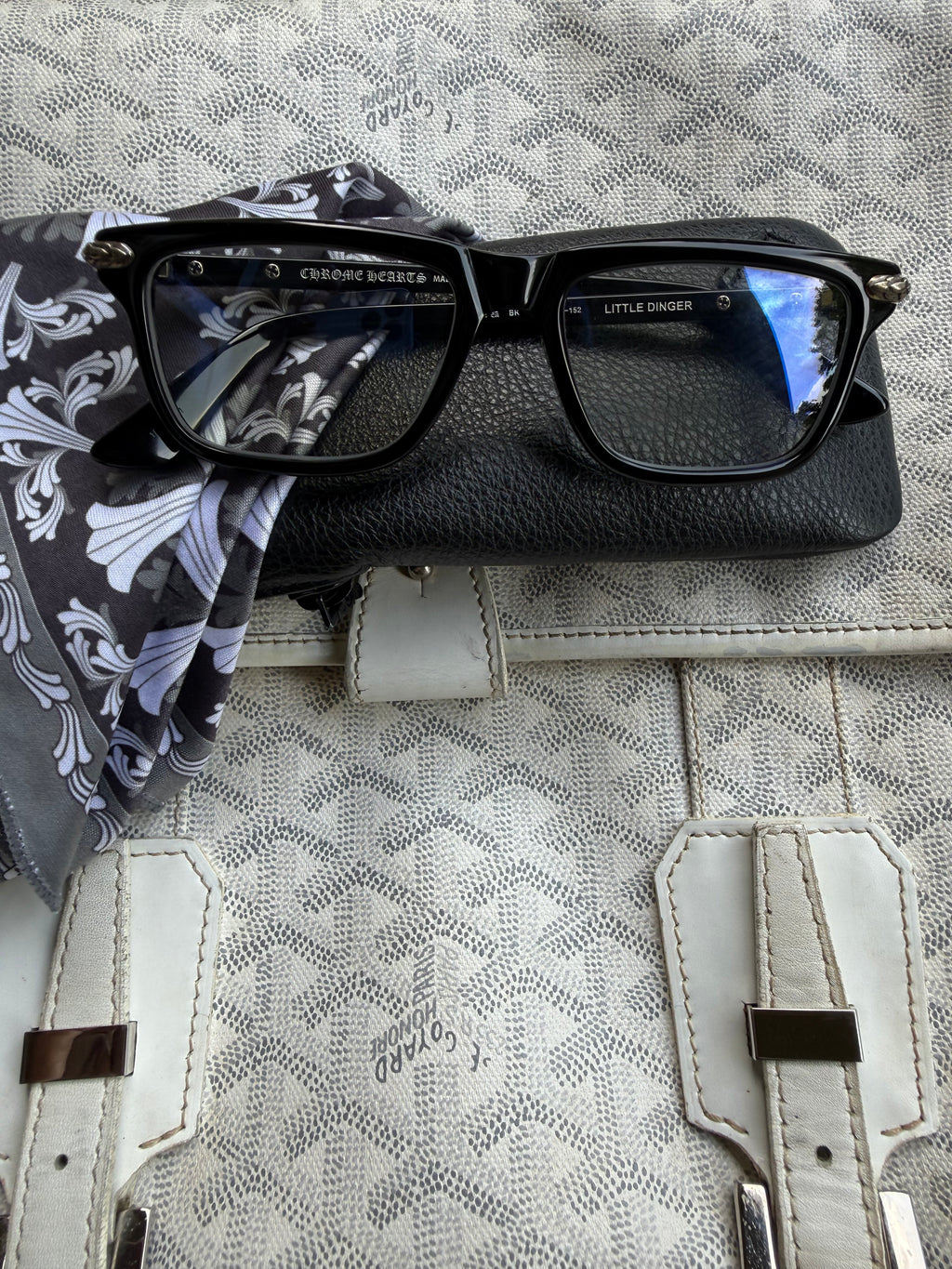 Chrome Hearts Black Little Dinger Glasses