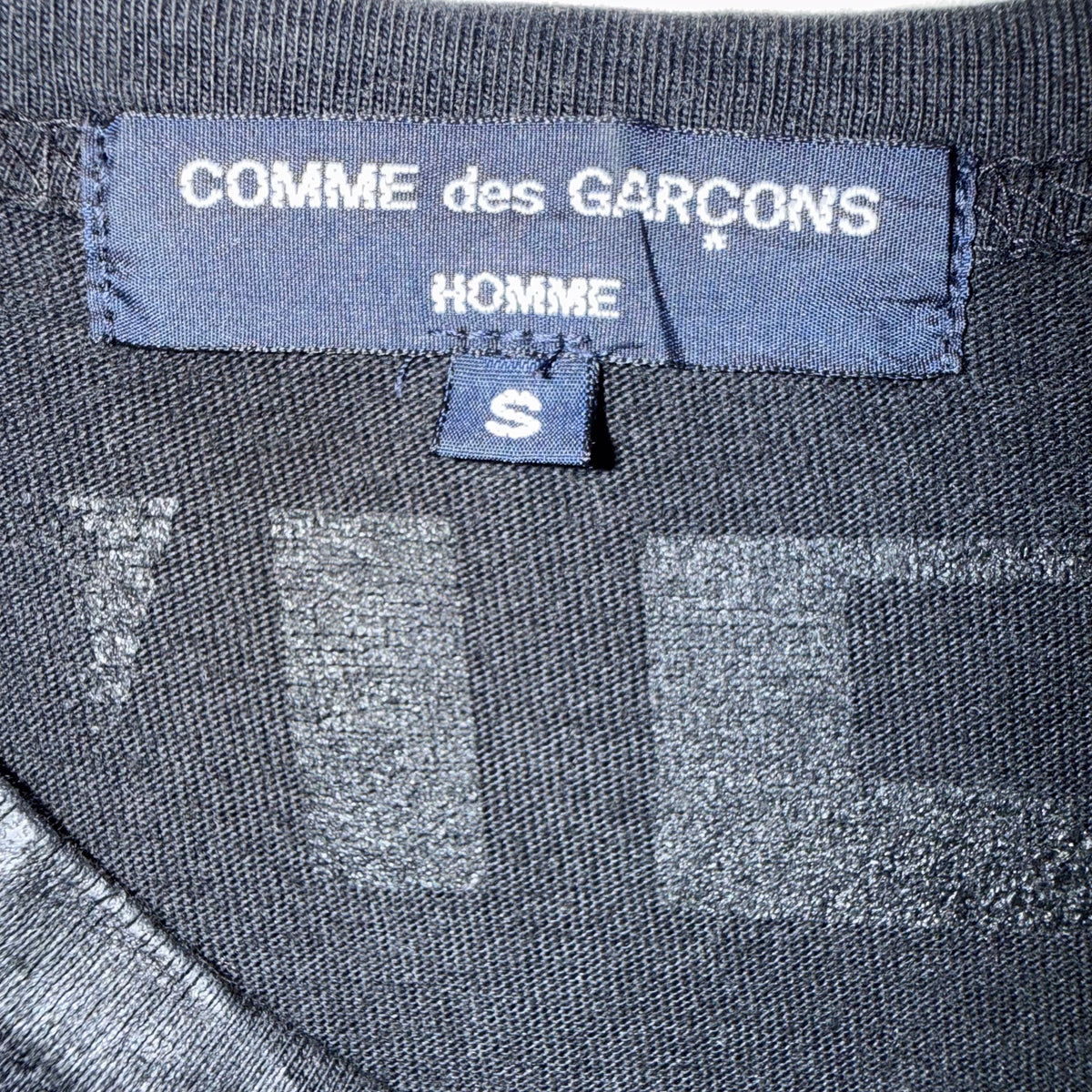 Comme des Garcon Homme Black Logo Print Longsleeve Size Large