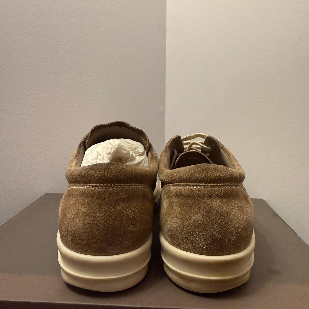 Rick Owens Suede Vintage Flesh/Milk Sneaker Size 10 (43)