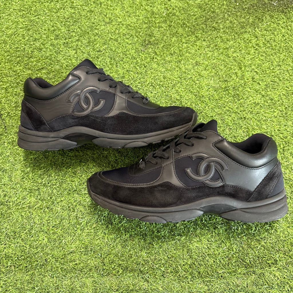 Chanel Triple Black Trainer Size 11 (44)