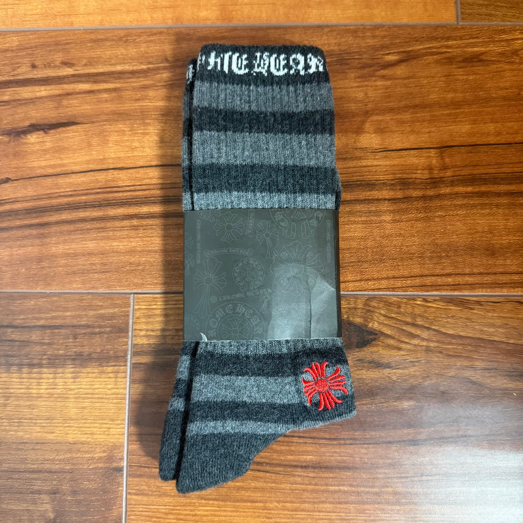 Chrome Hearts Black Stripe Border Socks
