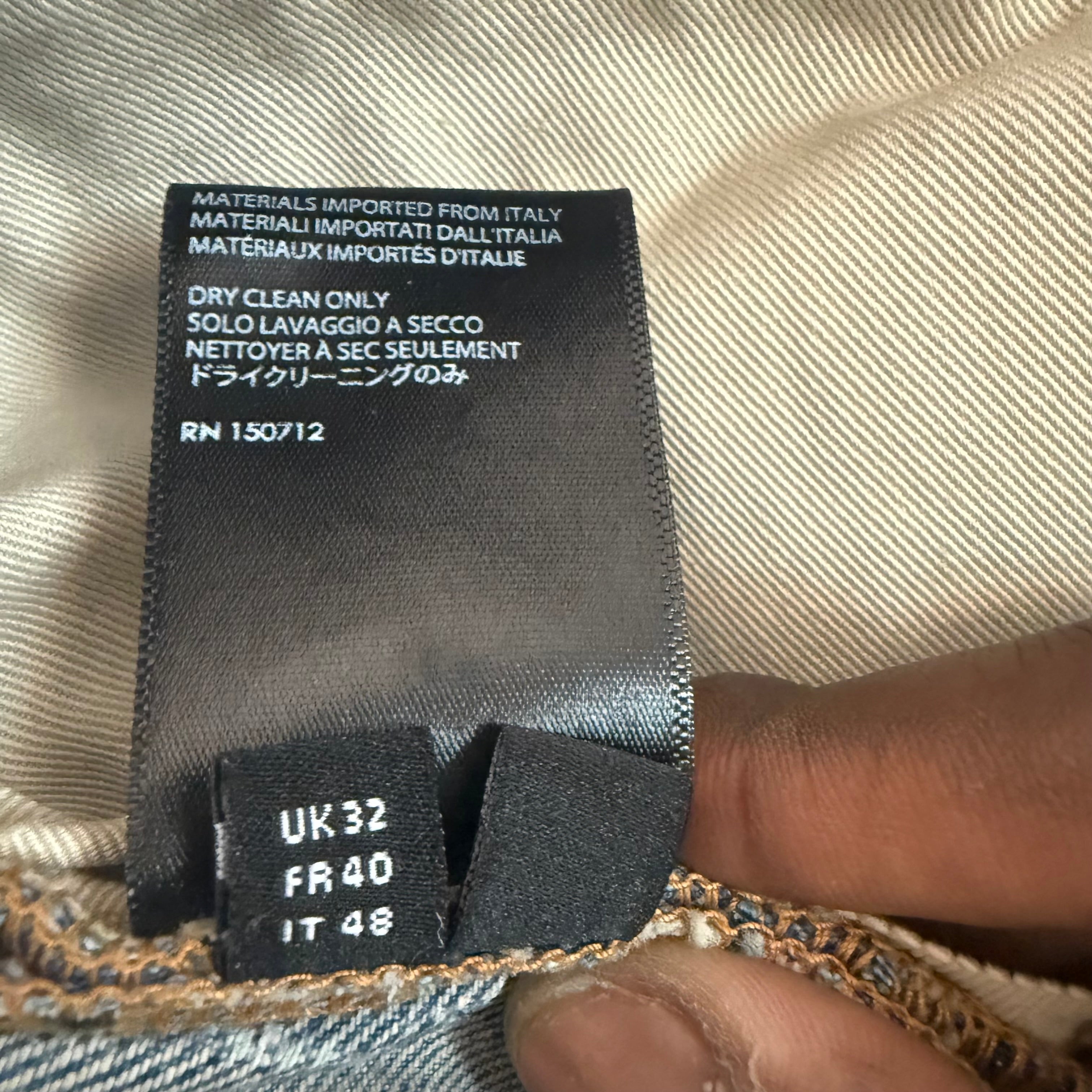 Amiri MX1 Clay Indigo Red Jeans Sz 32