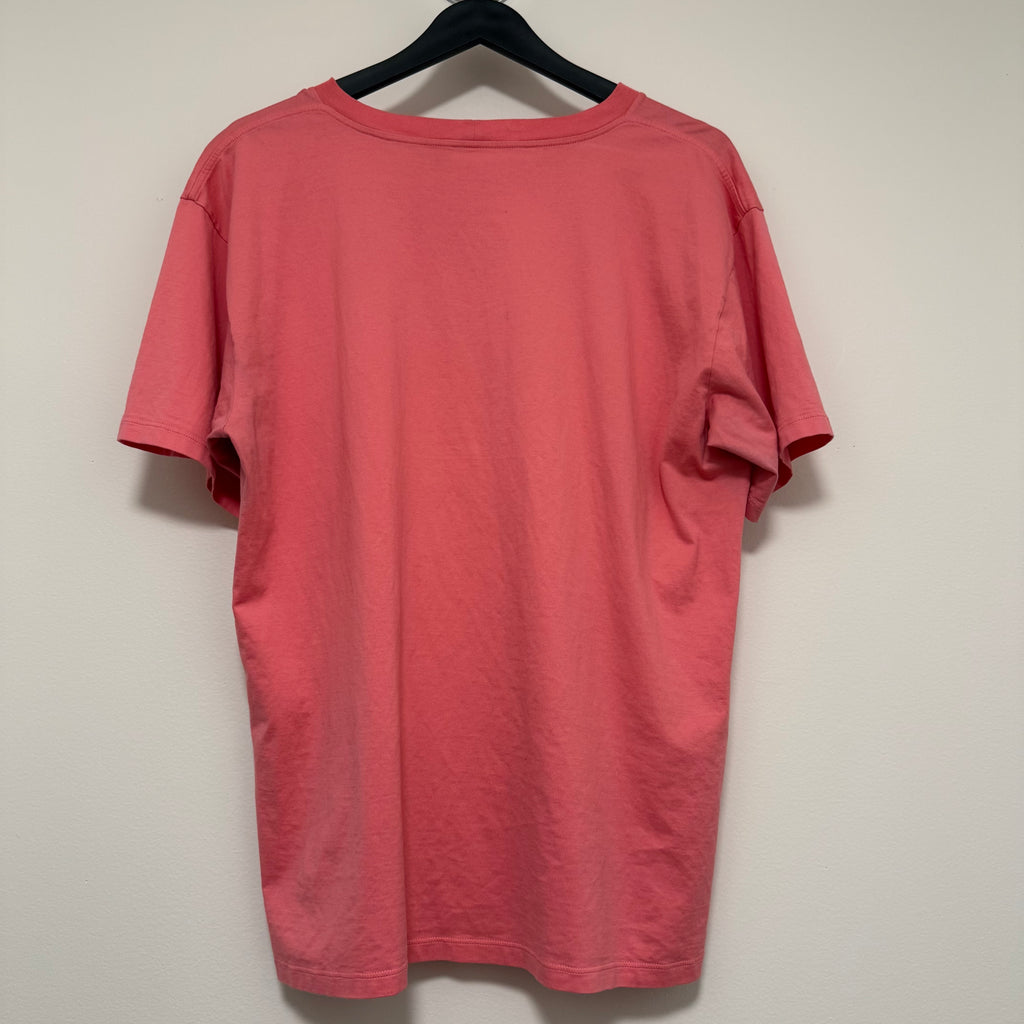 Celine Pink Short Sleeve Logo Shirt Sz Medium