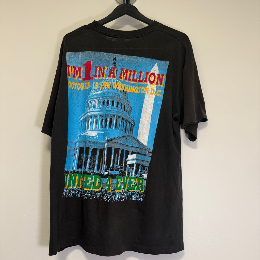 Vintage Million Man March Minister Farrakhan Rap T-Shirt Size XL