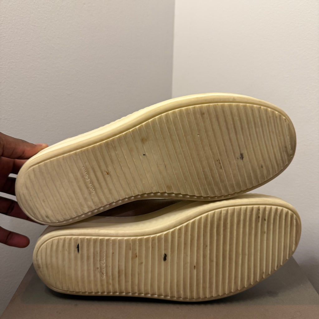 Rick Owens Suede Vintage Flesh/Milk Sneaker Size 10 (43)