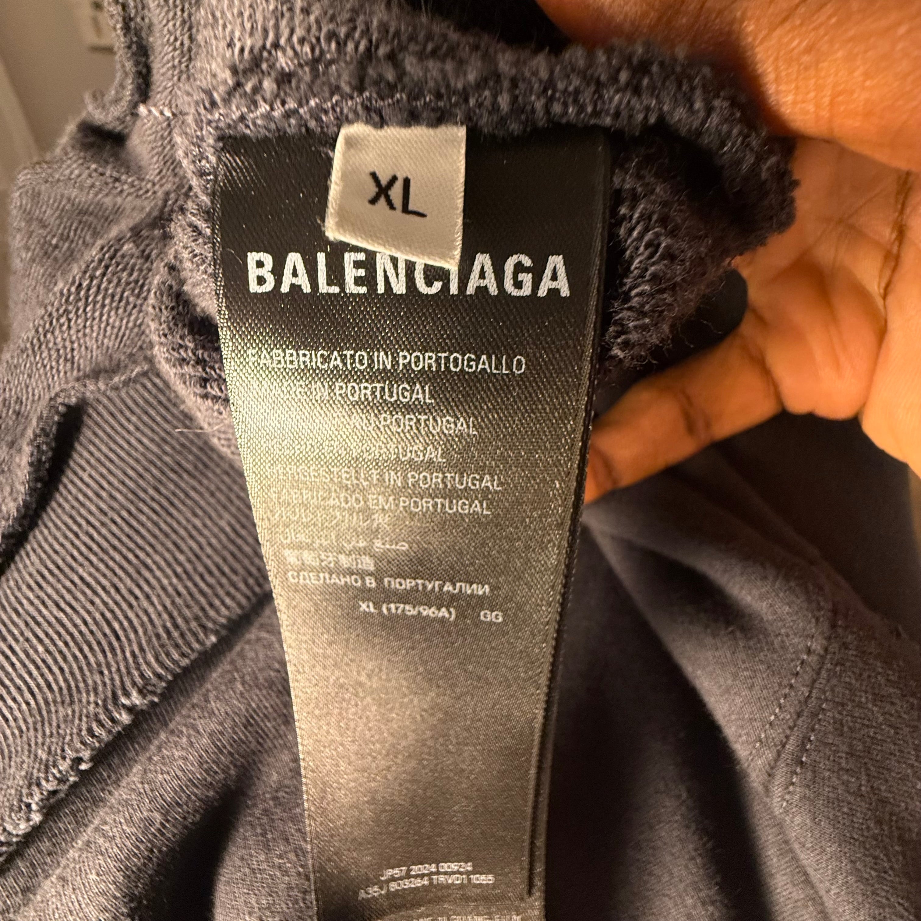 Balenciaga Black Planet Earth Hoodie Size XL