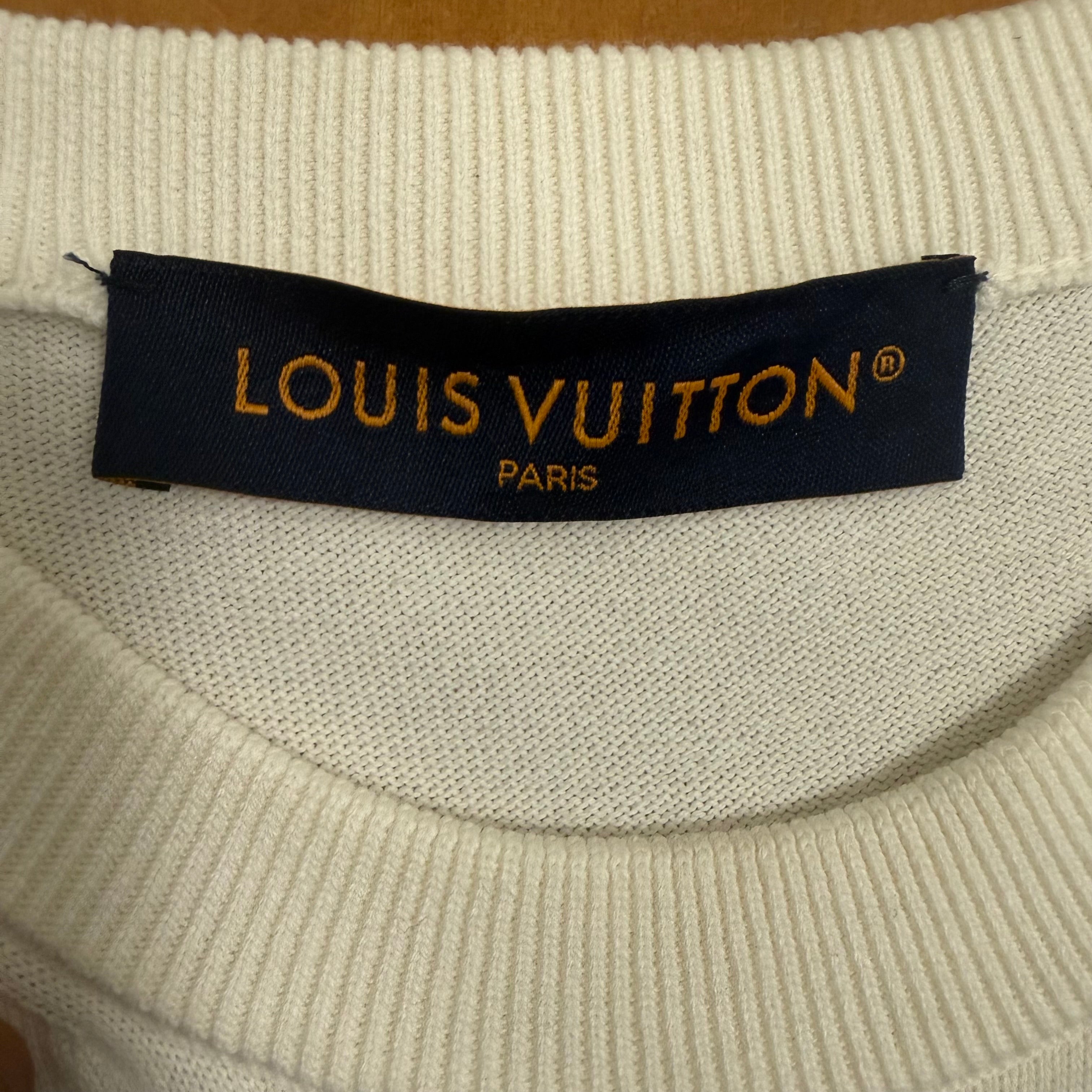 Louis Vuitton Rhinestone Gradient Knit Short Sleeve Sz Medium