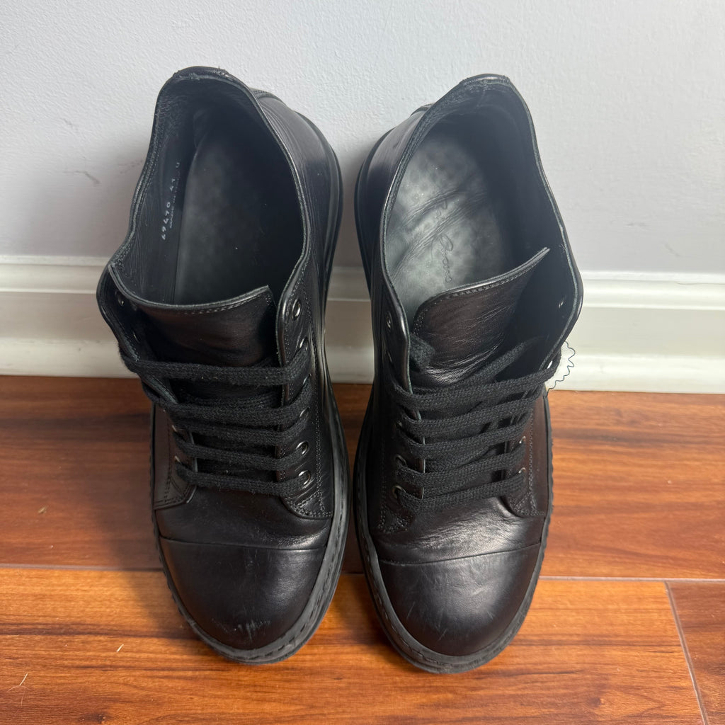 Rick Owens Ramones Low Triple Black Size 8 (41)
