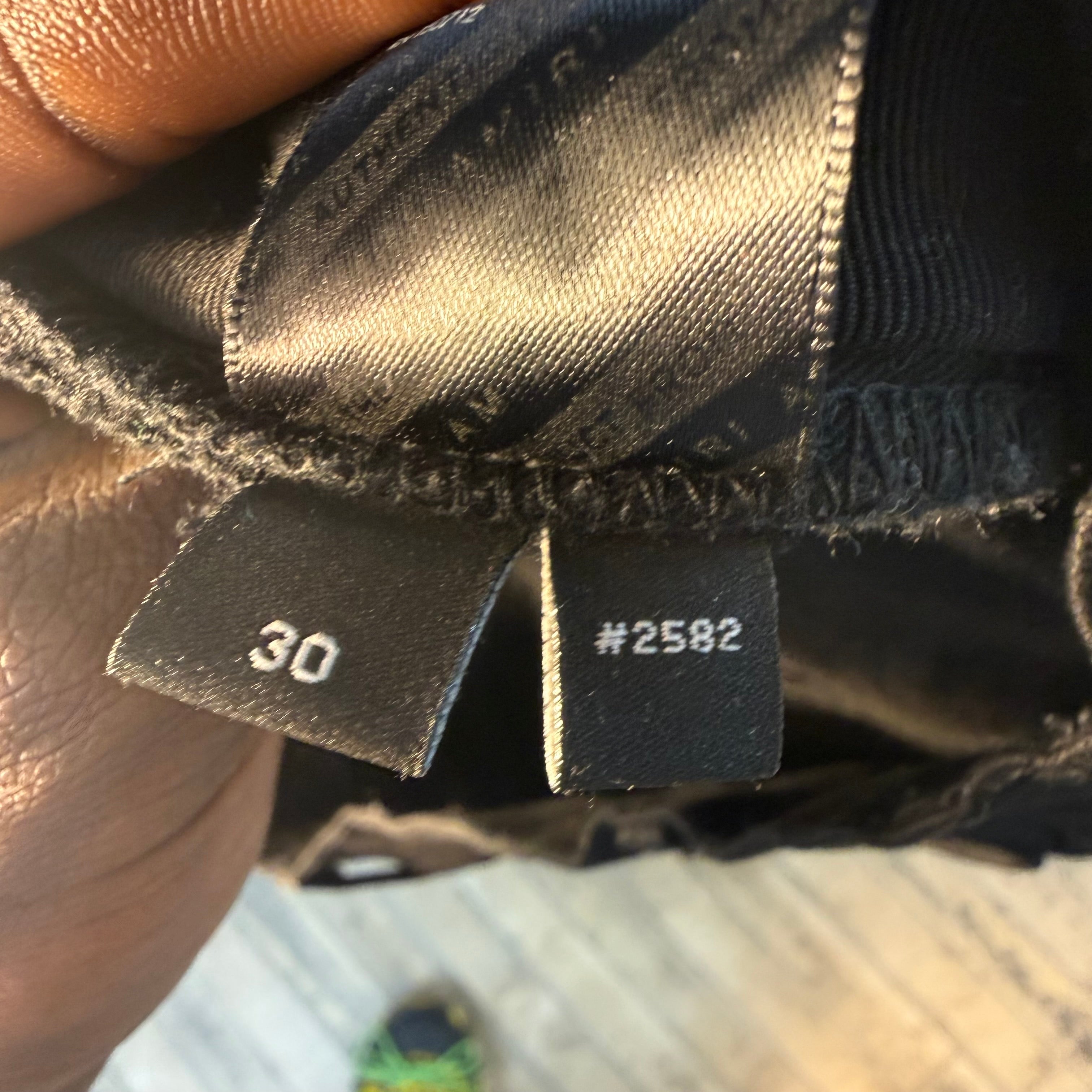 Amiri MX1 Brown Patch Black Denim Size 30