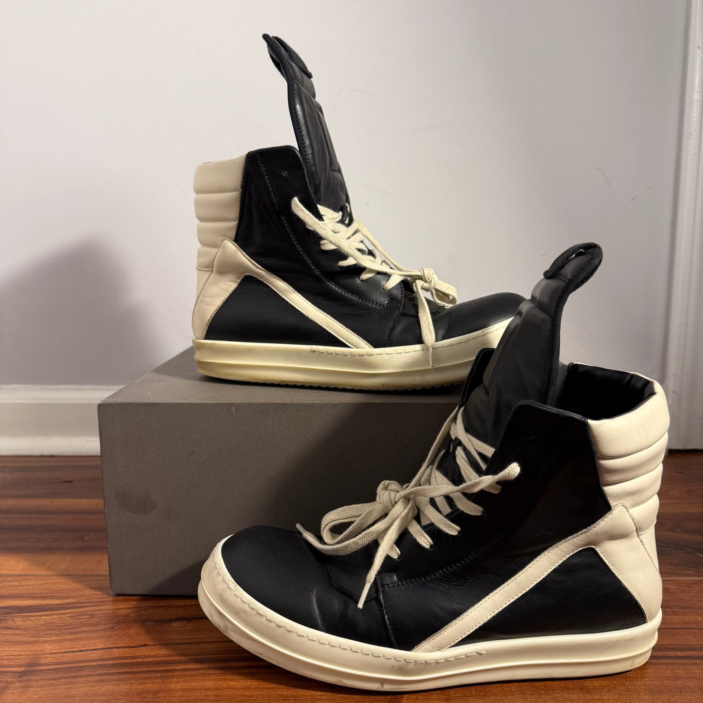 Rick Owens Black Geobasket Sneaker Size 11 (44)