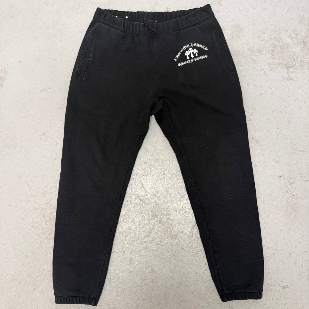 Chrome Hearts Black Hollywood Triple Cross Sweatpants Sz Large