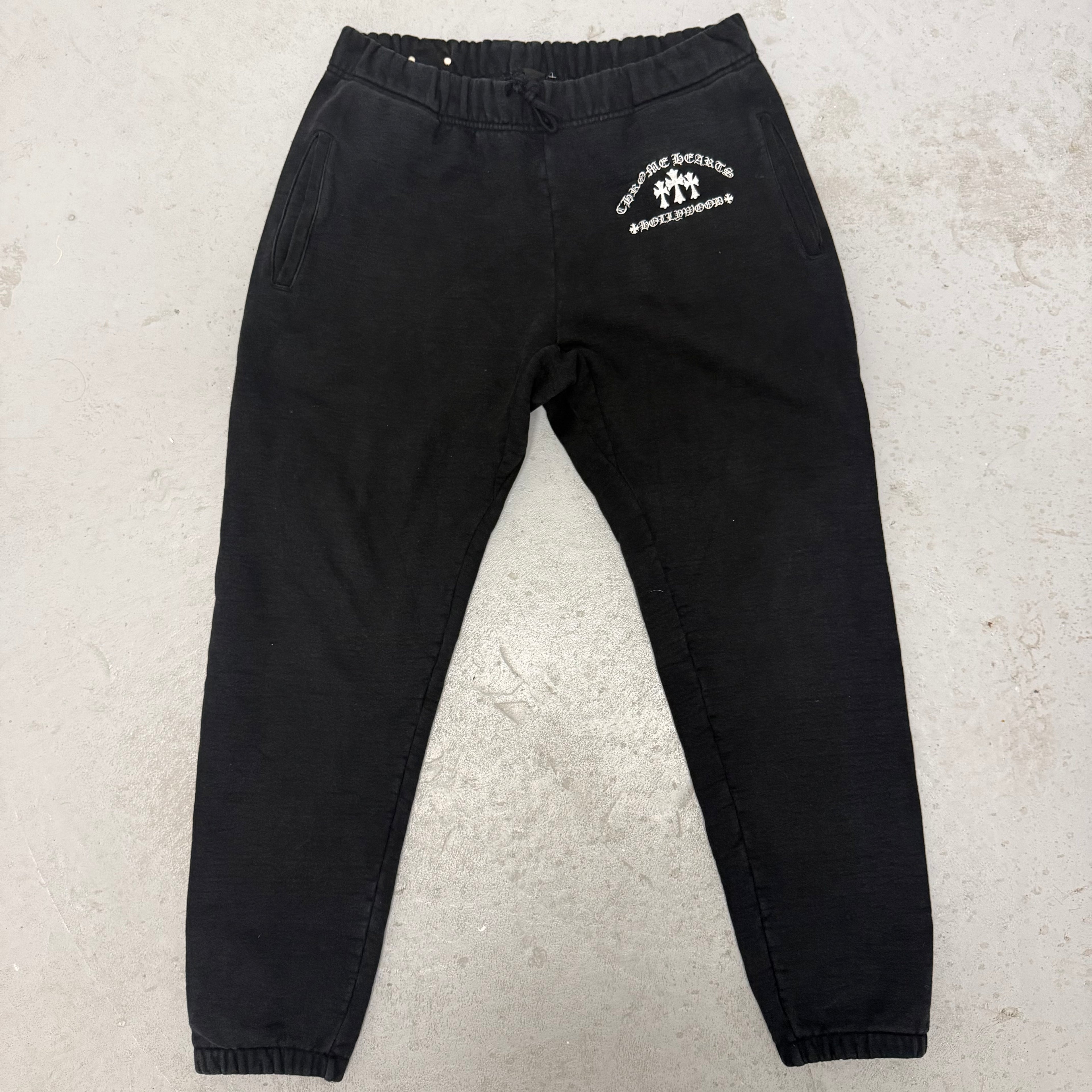 Chrome Hearts Black Hollywood Triple Cross Sweatpants Sz Large