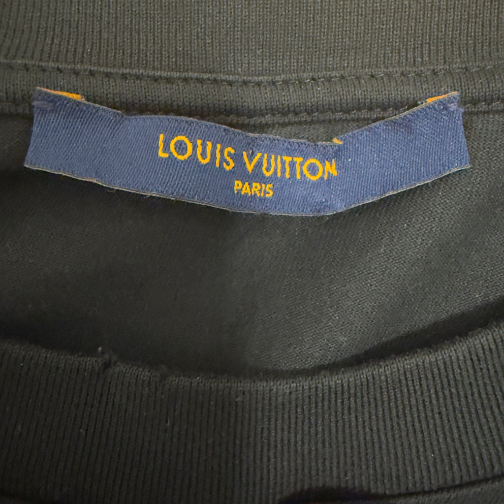 Louis Vuitton Monogram Gradient Black T-Shirt Sz Large
