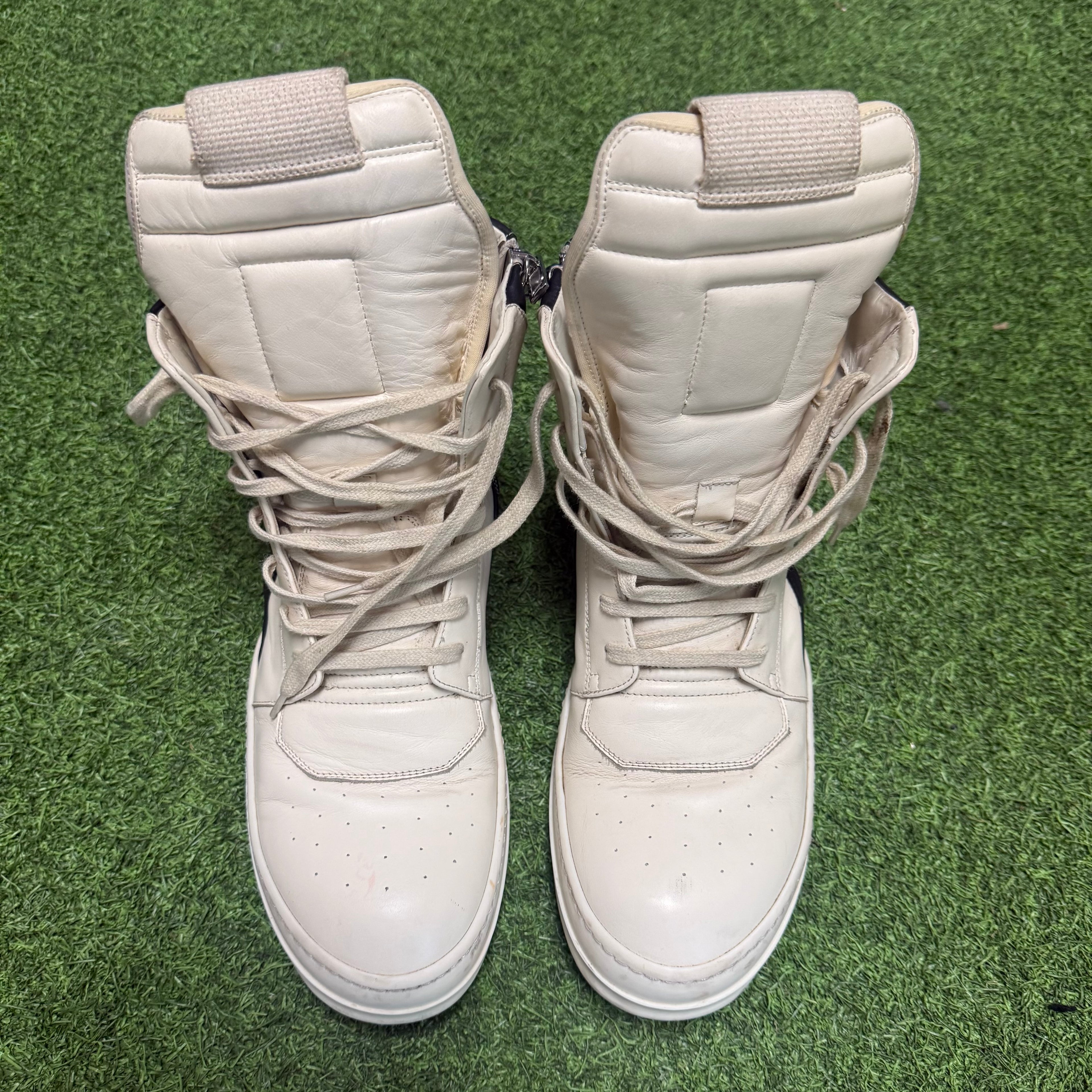 Rick Owens White Geobasket Size 10 (43)