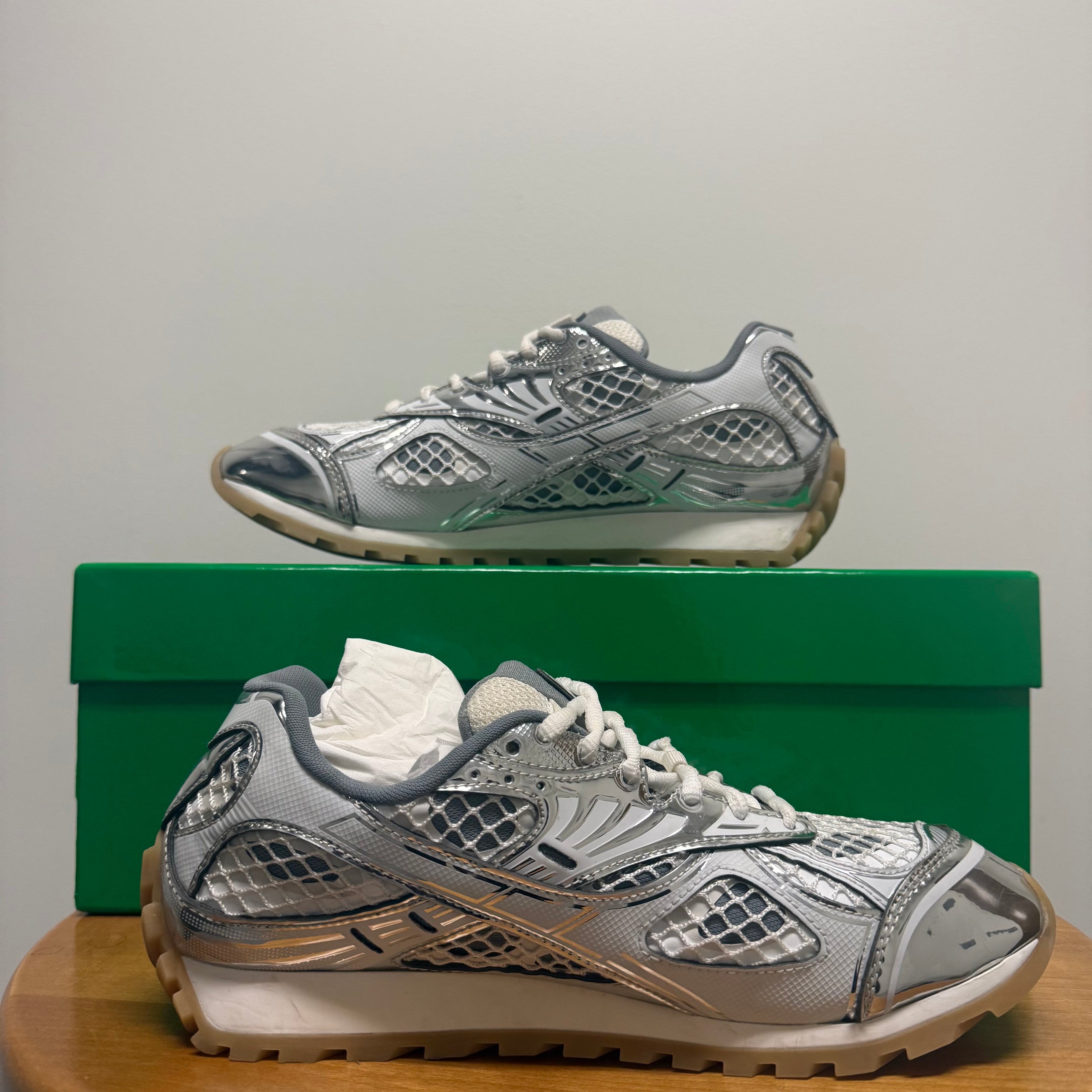 Bottega Orbit Sneaker Silver/Gum Sz 7