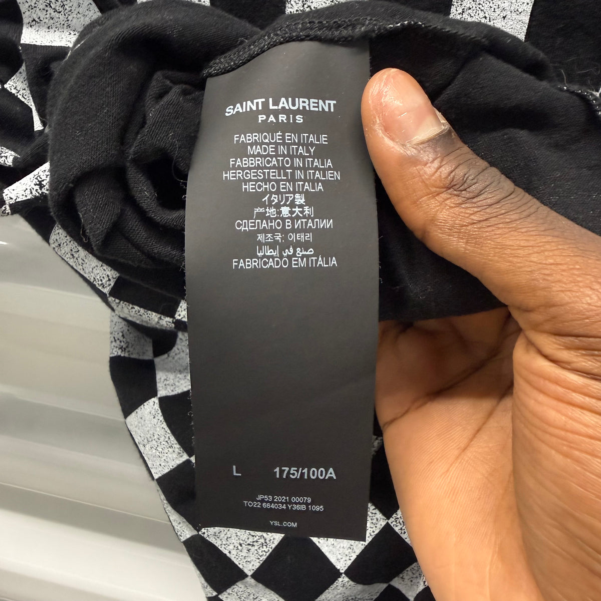 Saint Laurent Checkered Shirt Size Large