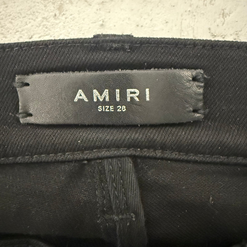 Amiri MX1 Bandana Black Denim Jeans Size 28