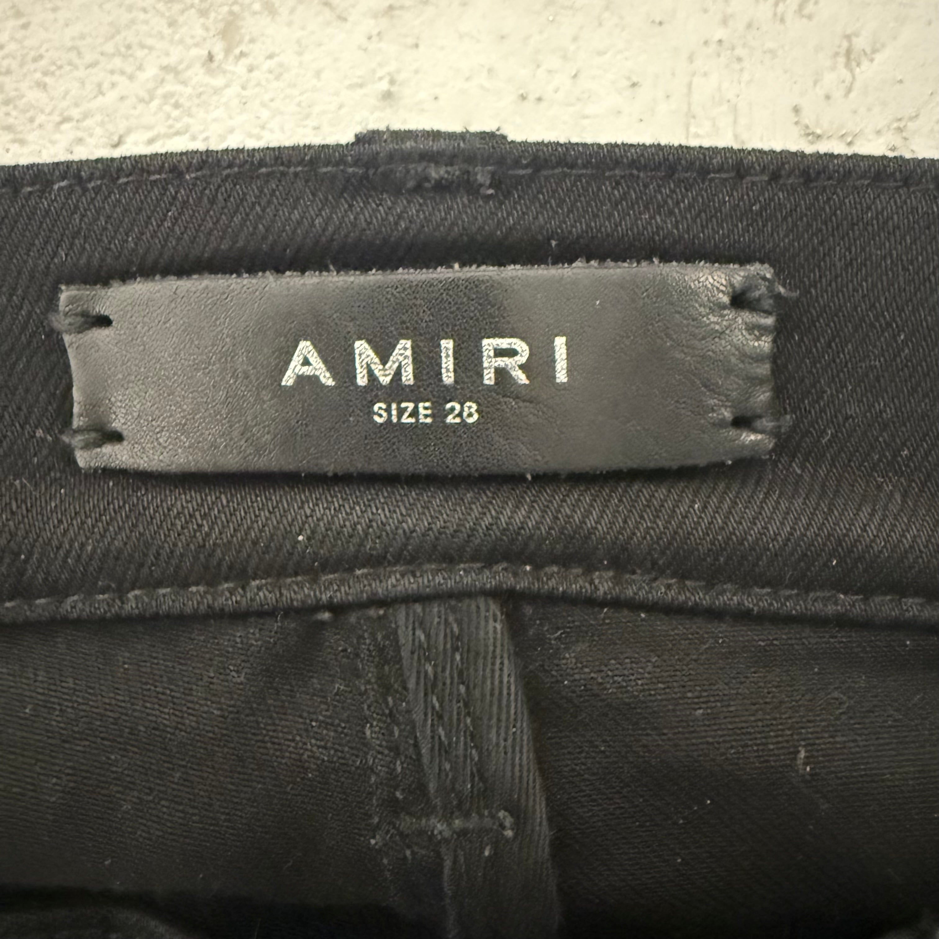 Amiri MX1 Bandana Black Denim Jeans Size 28