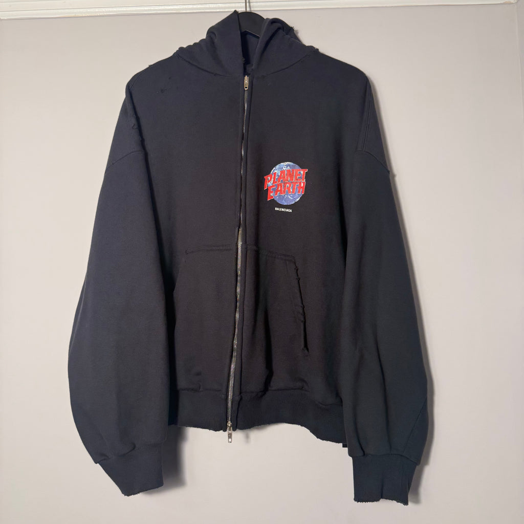 Balenciaga Black Planet Earth Hoodie Size XL