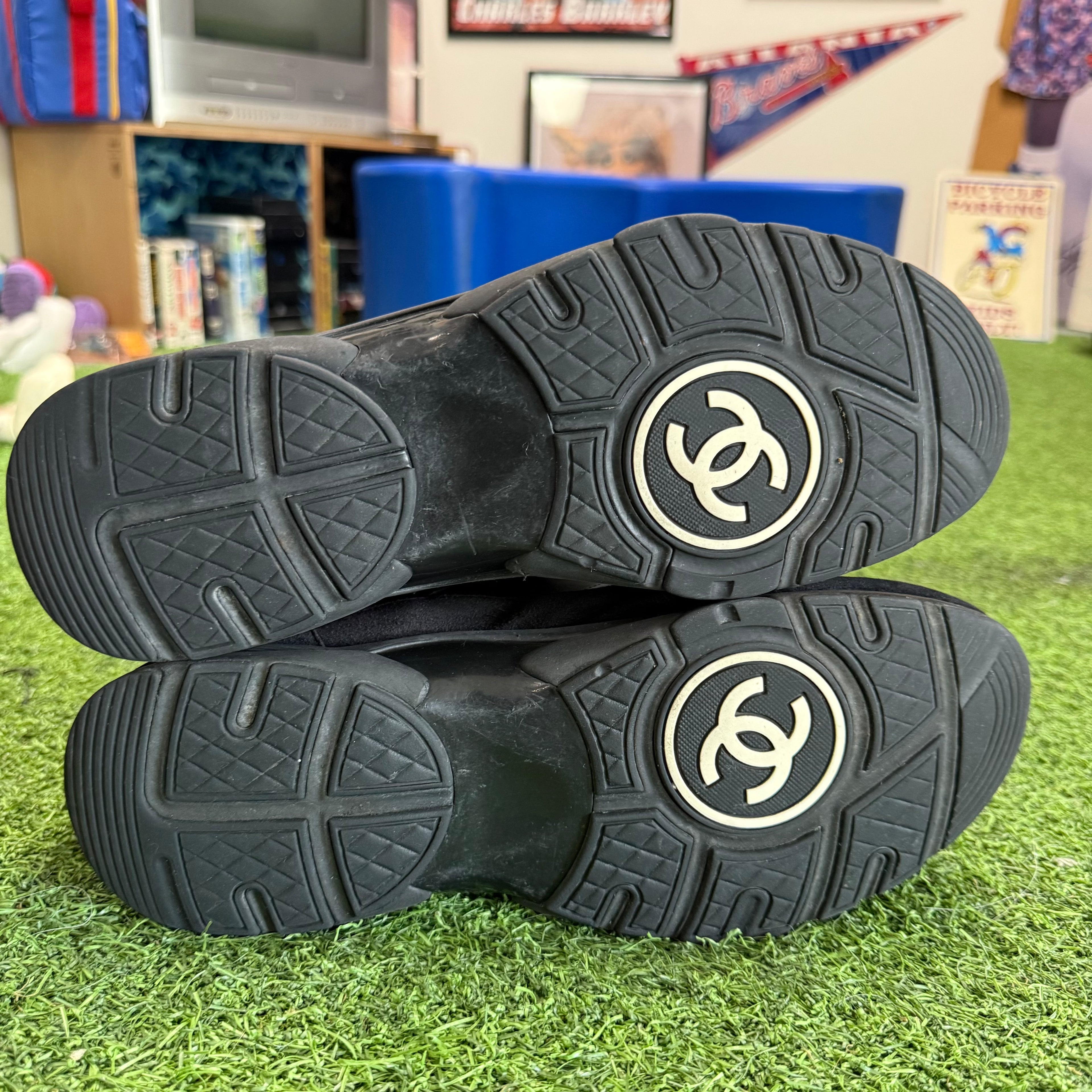 Chanel Triple Black Trainer Size 11 (44)