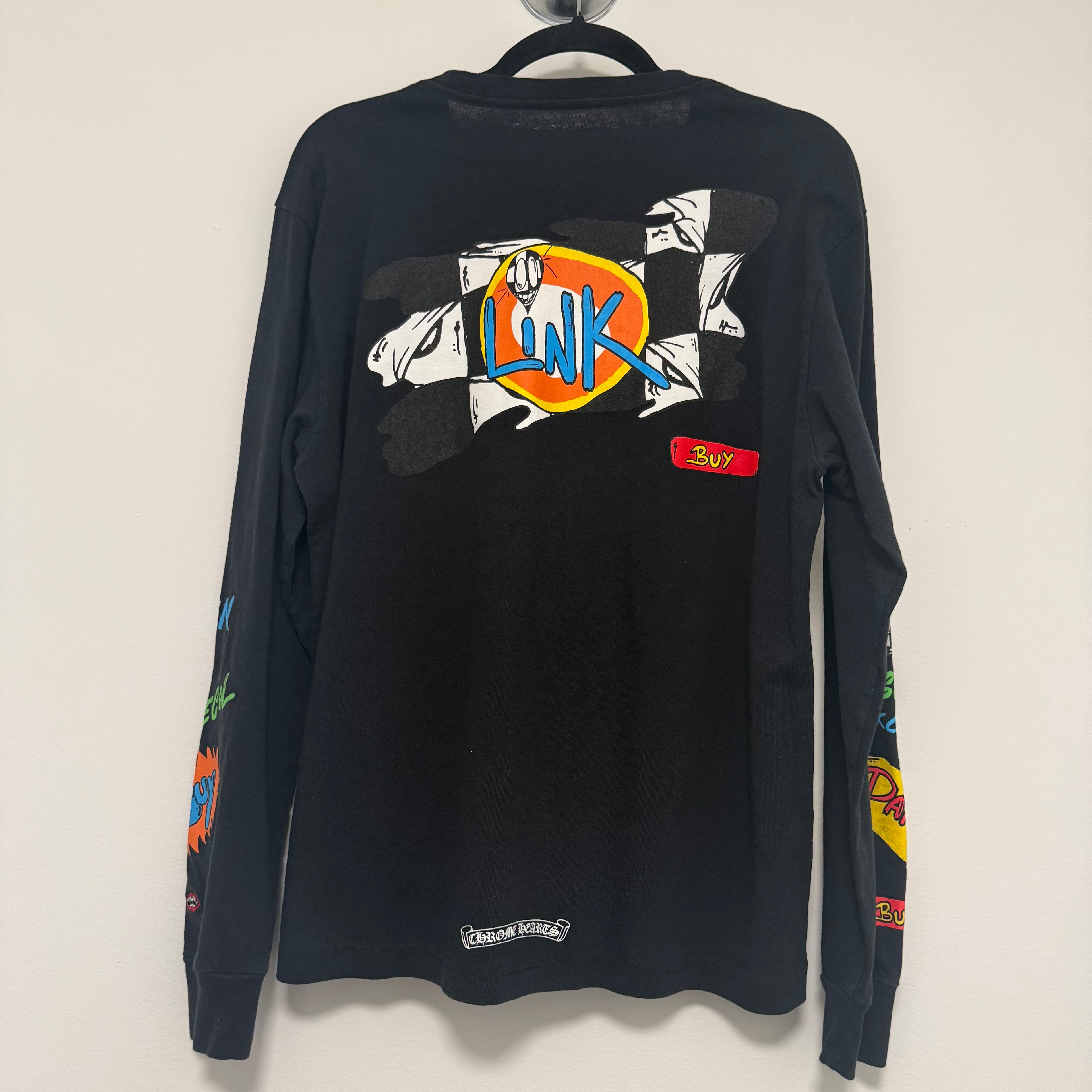 Chrome Hearts Matty Boy Link Long Sleeve Tee Shirt Sz Large (stains)