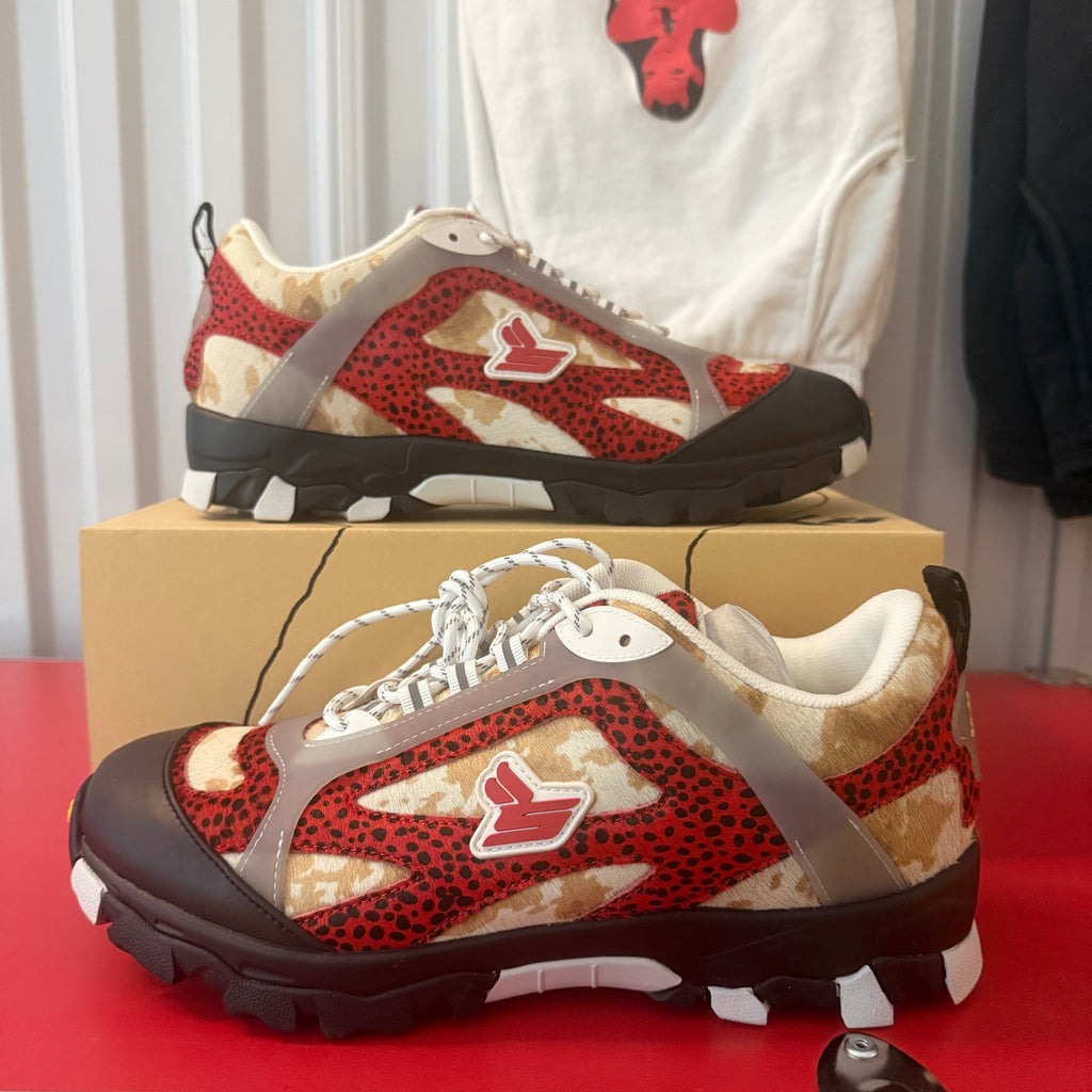 Sicko Diamond Red Cheetah Hiking Shoe Size 11