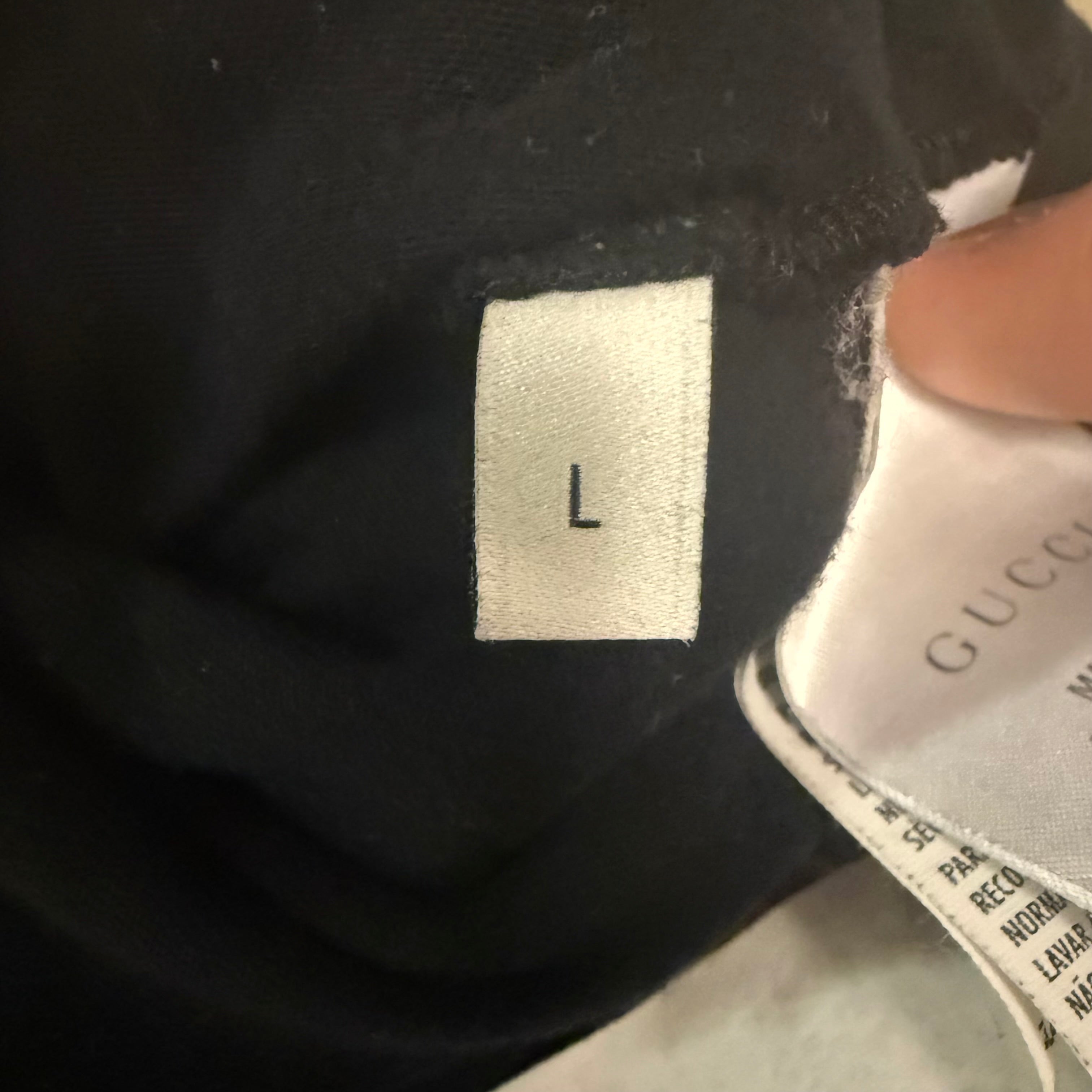 Gucci Interlocking Black GG Logo Shirt Sz Large