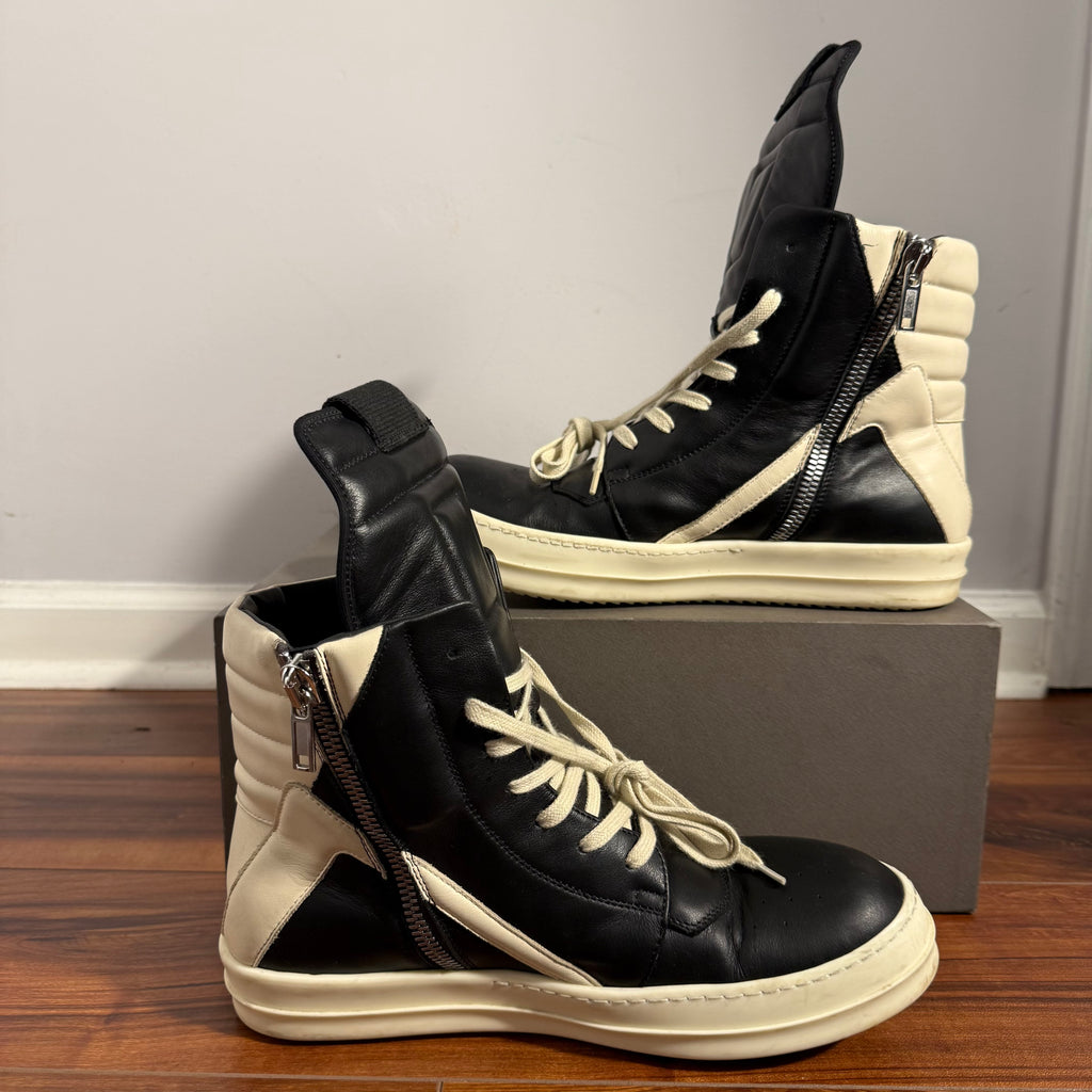 Rick Owens Black Geobasket Sneaker Size 11 (44)