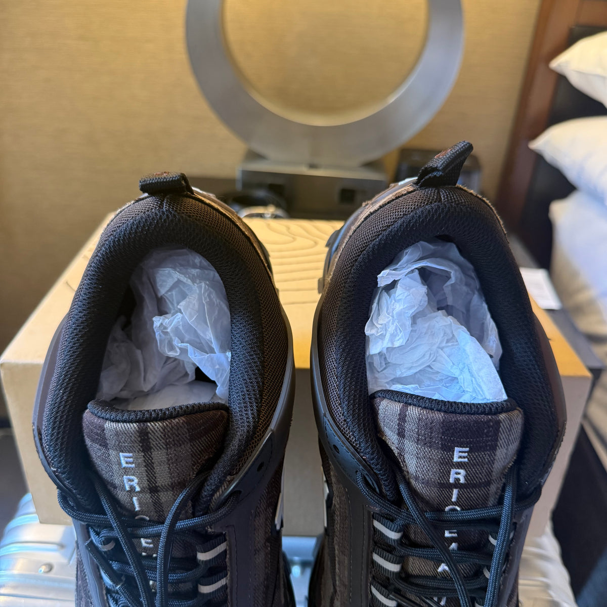 Sicko X Eric Emmanuel Brown/Black Plaid Hiking Shoe Size 10