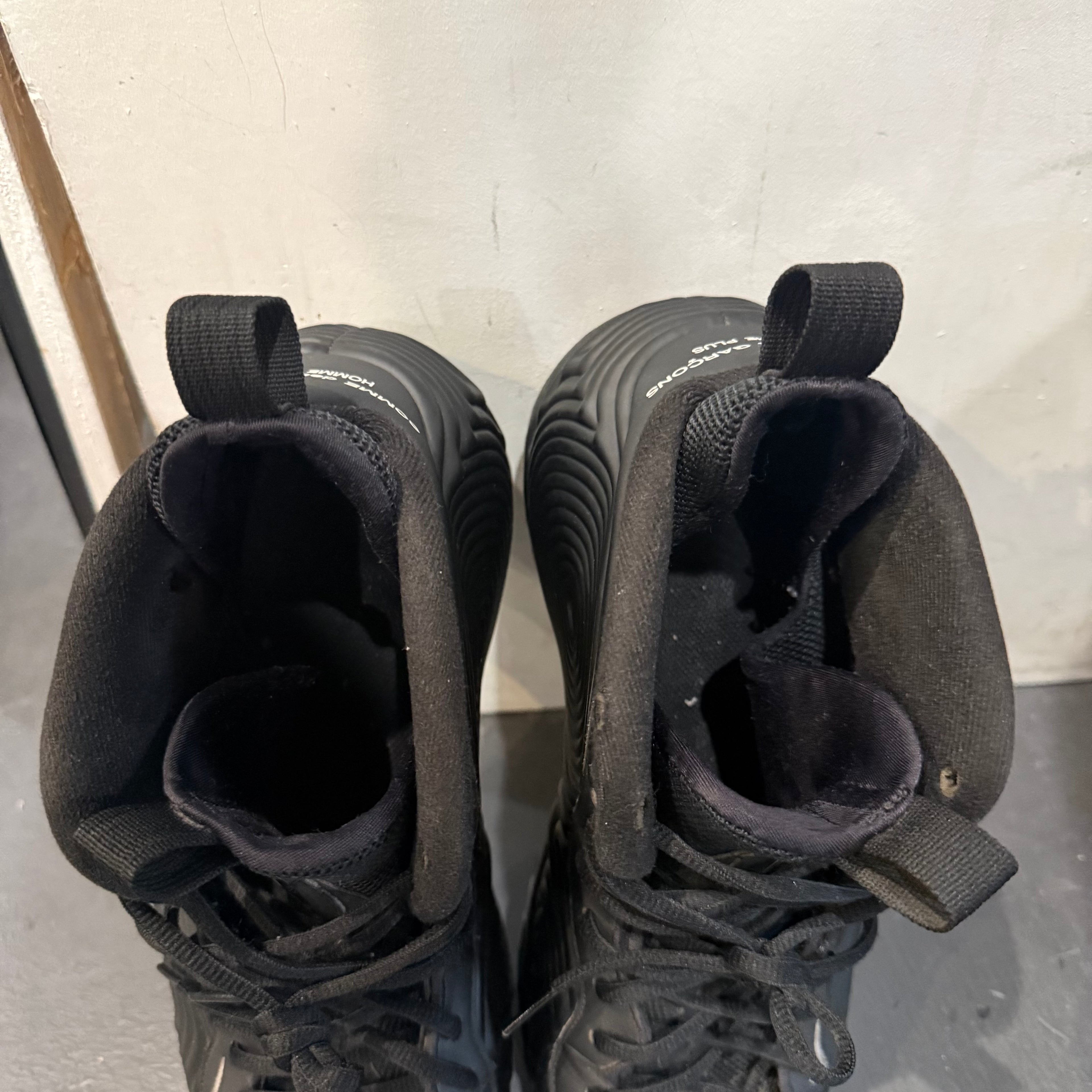 Comme Des Garcon Black Foamposite Size 10