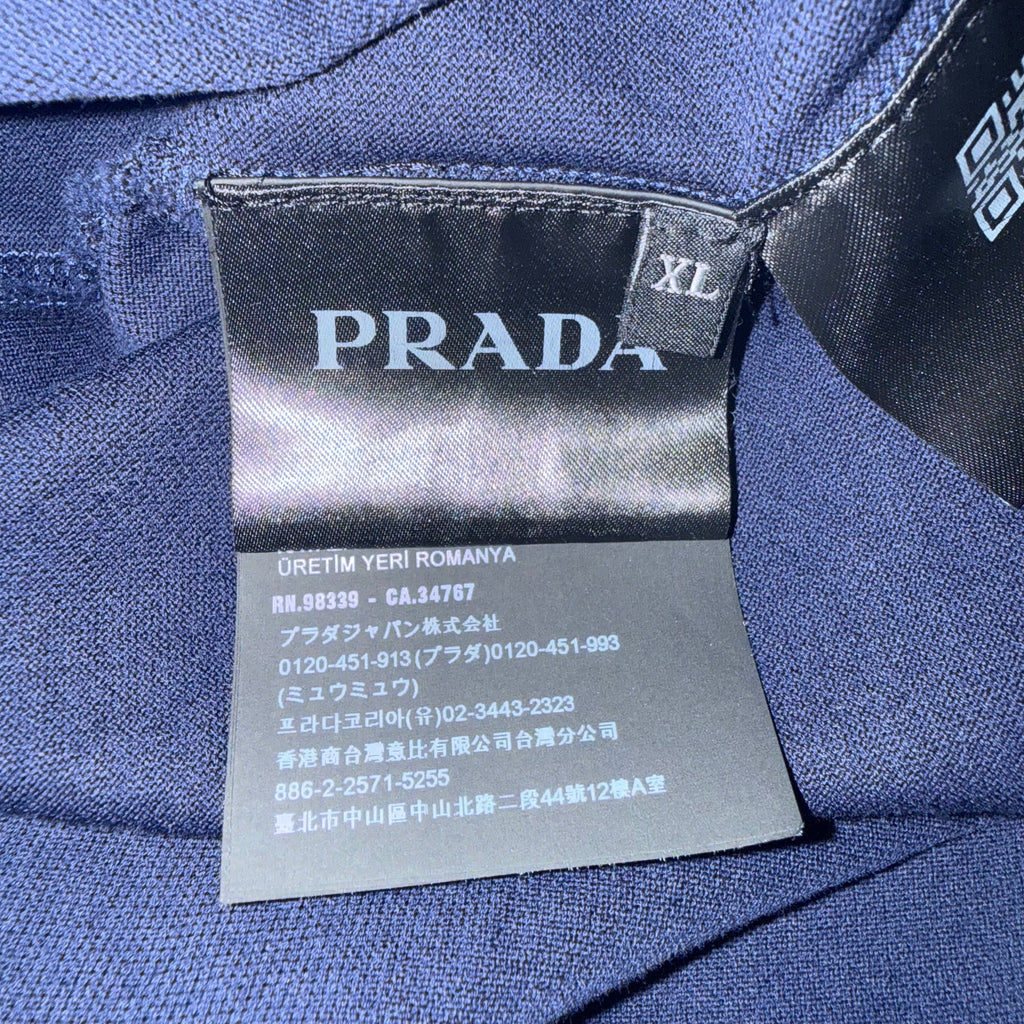 Prada Pique Polo Shirt Baltic Blue Sz XL
