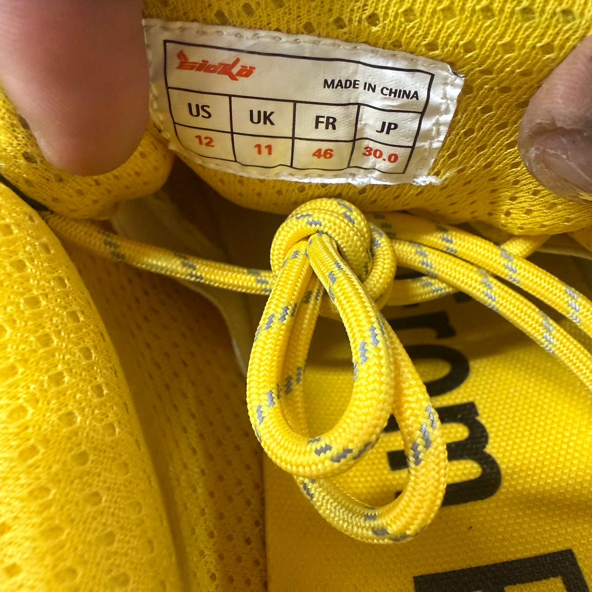 Sicko Hiking Shoe Yellow Lightning Size 12